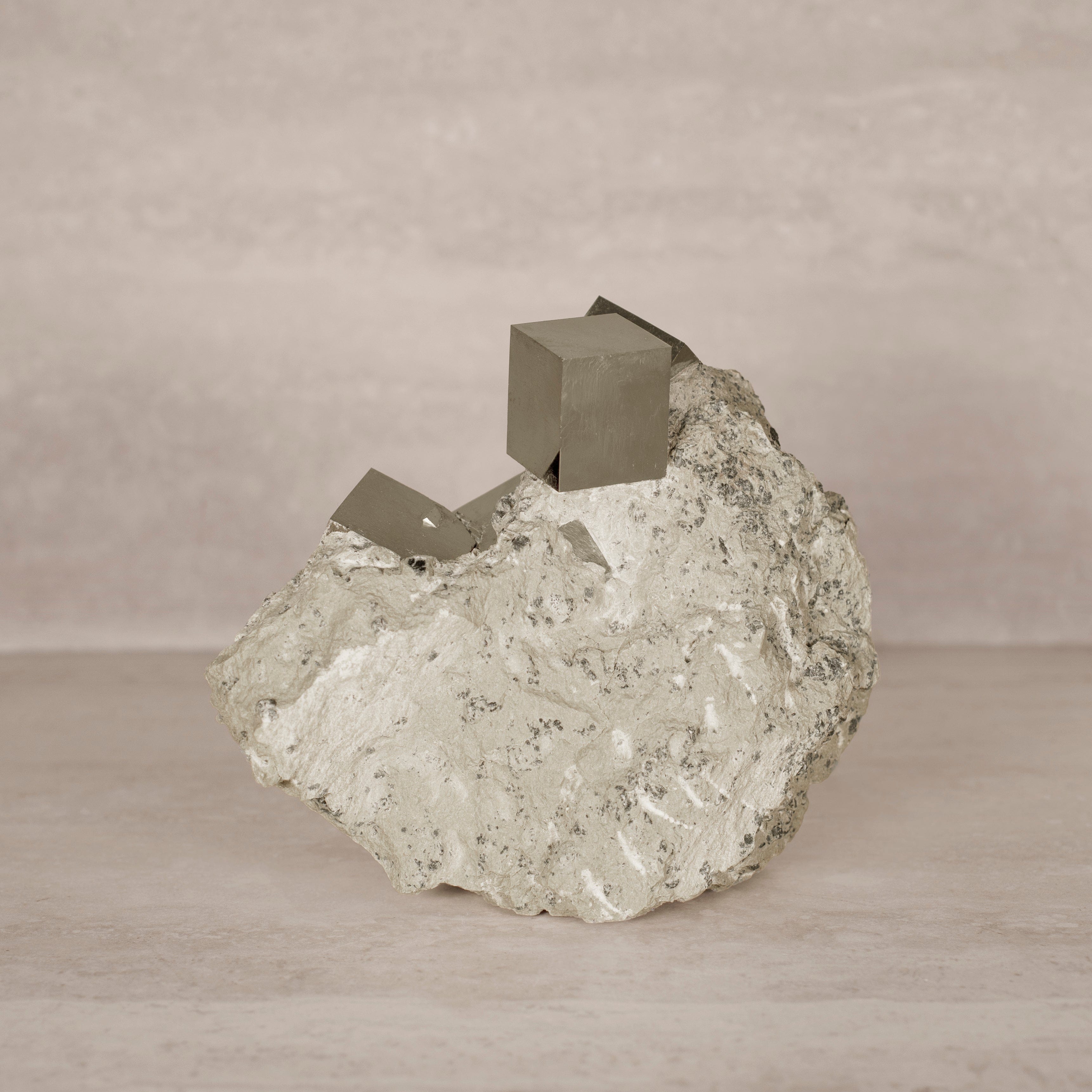 Kalifano Pyrite Natural Pyrite Cube Cluster in Matrix from Spain - 6.5" / 5 lbs SPC6000.001