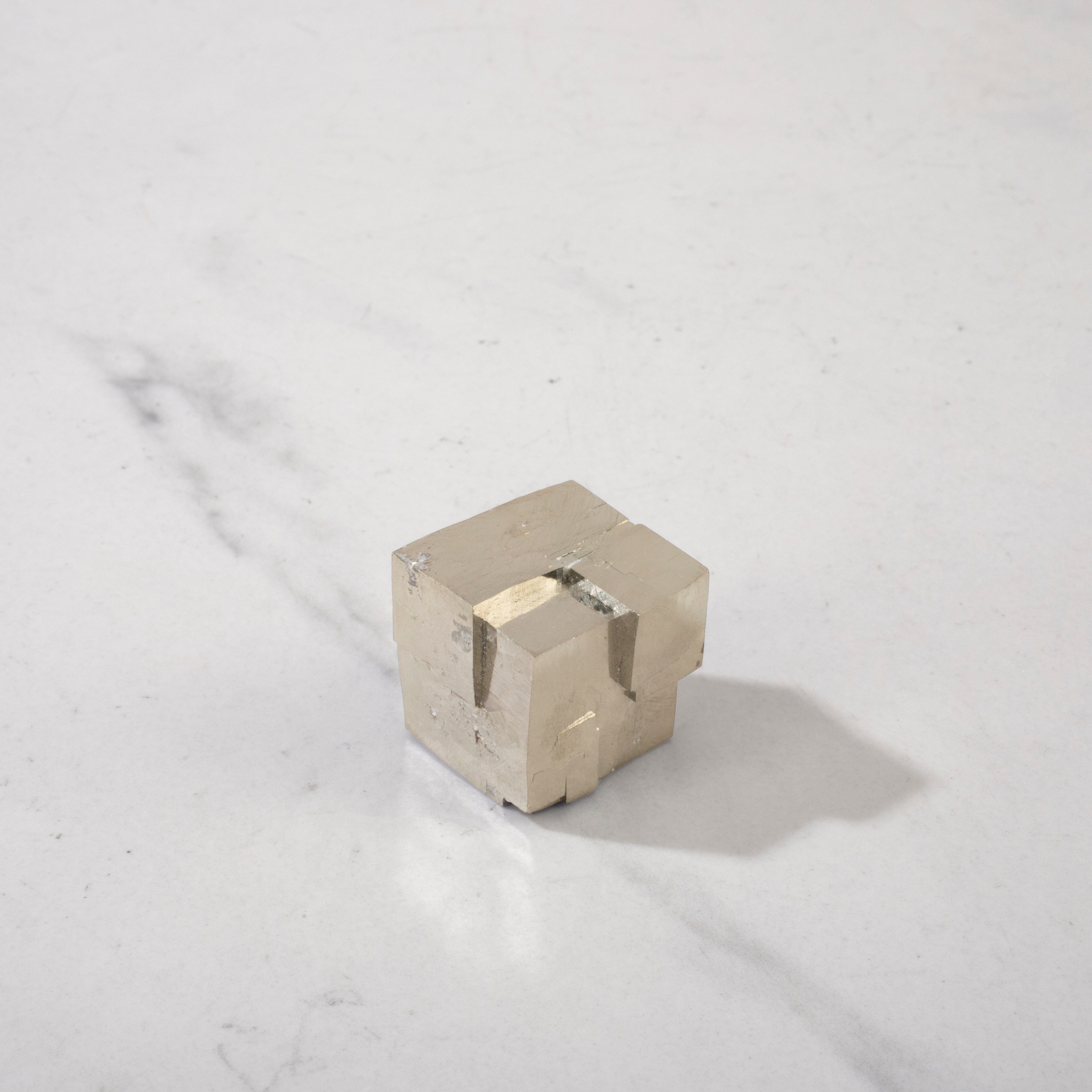 Kalifano Pyrite Natural Pyrite Cube from Spain - 0.9" / 50 grams SPC100