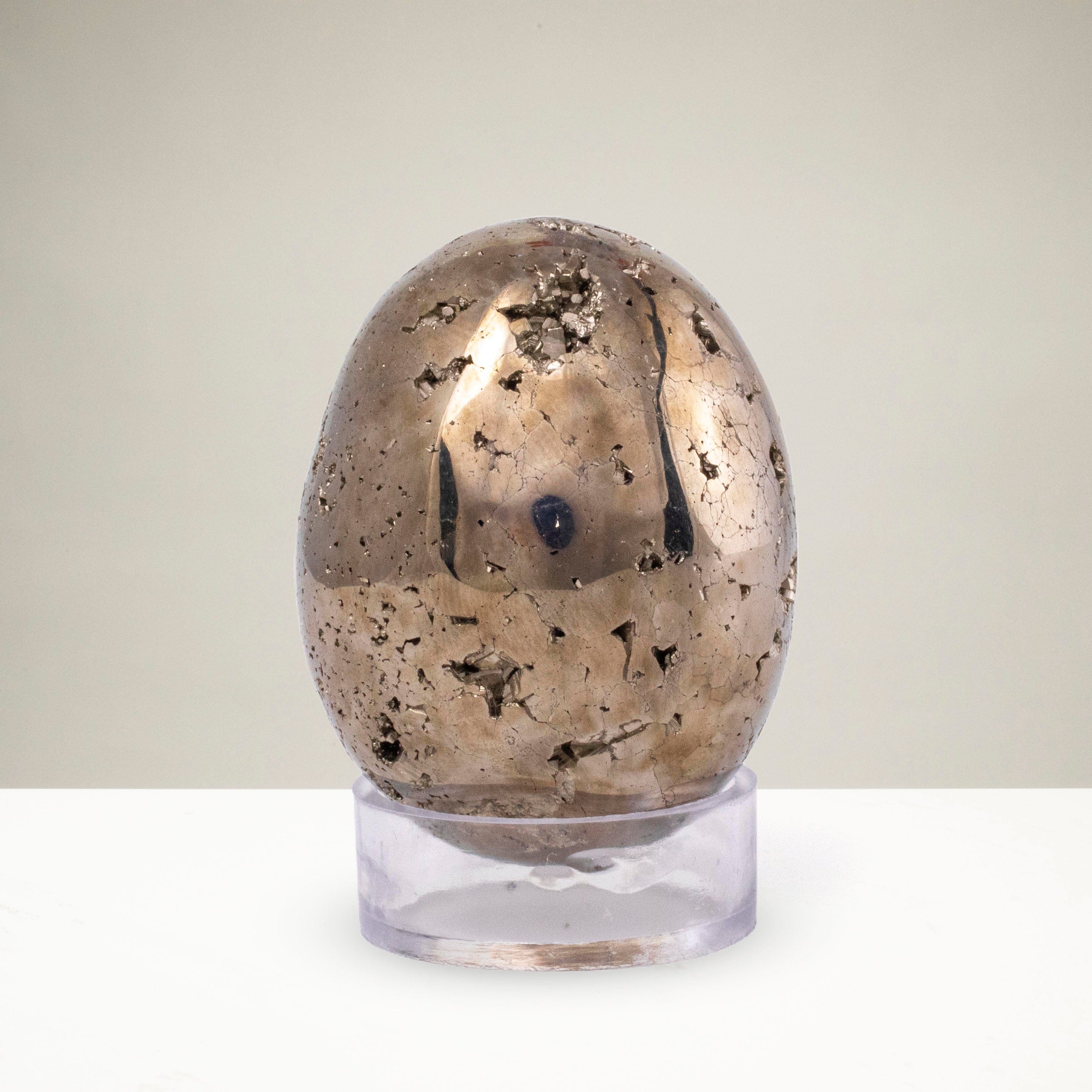 Kalifano Pyrite Pyrite Egg Carving 3" / 200 grams EGG180-PC