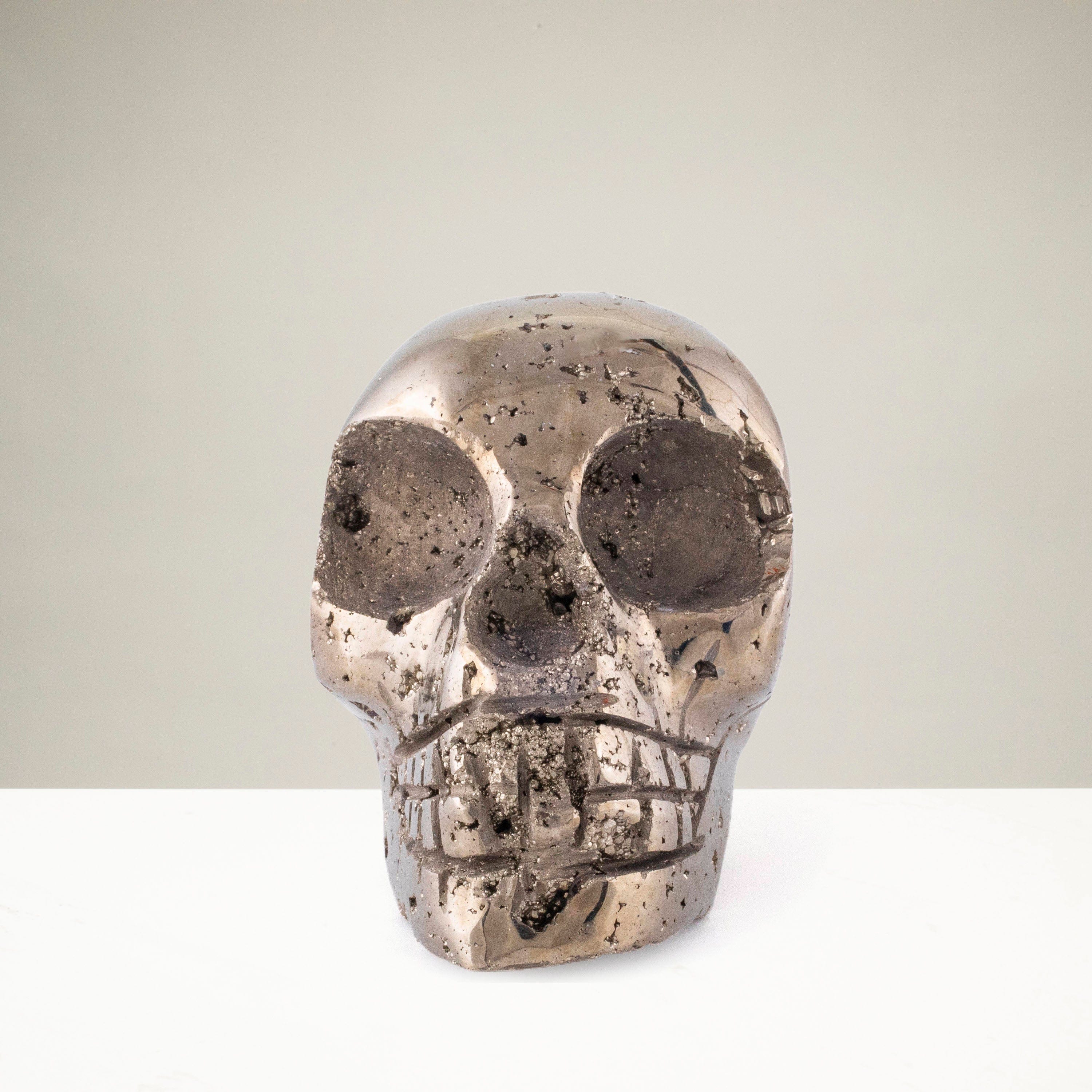 Kalifano Pyrite Pyrite Skull Carving 2.5" / 275 grams SK600-PC.002