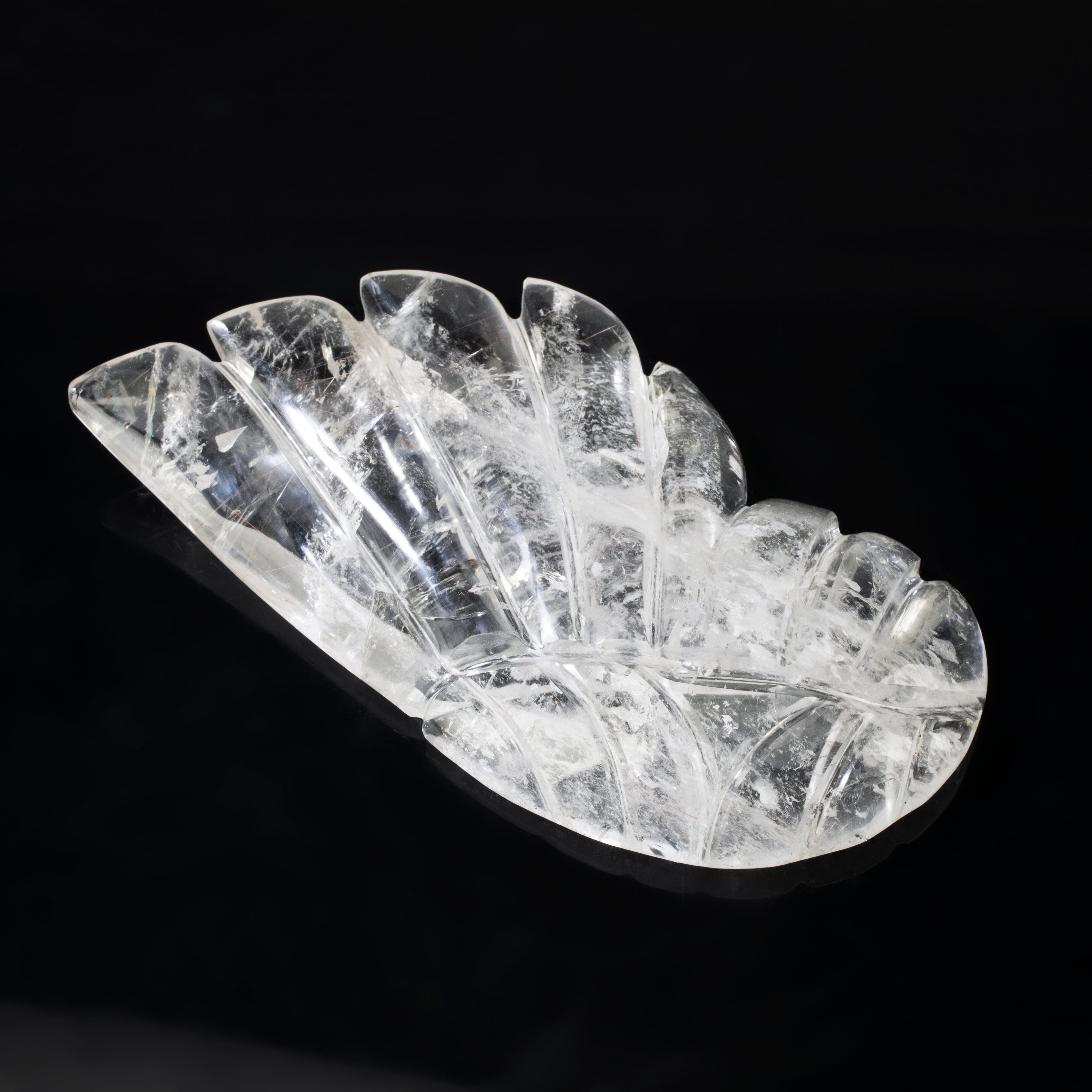KALIFANO Quartz Natural Braziian Quartz Butterfly Wing - 7.25" / 550 g QZ8000.001