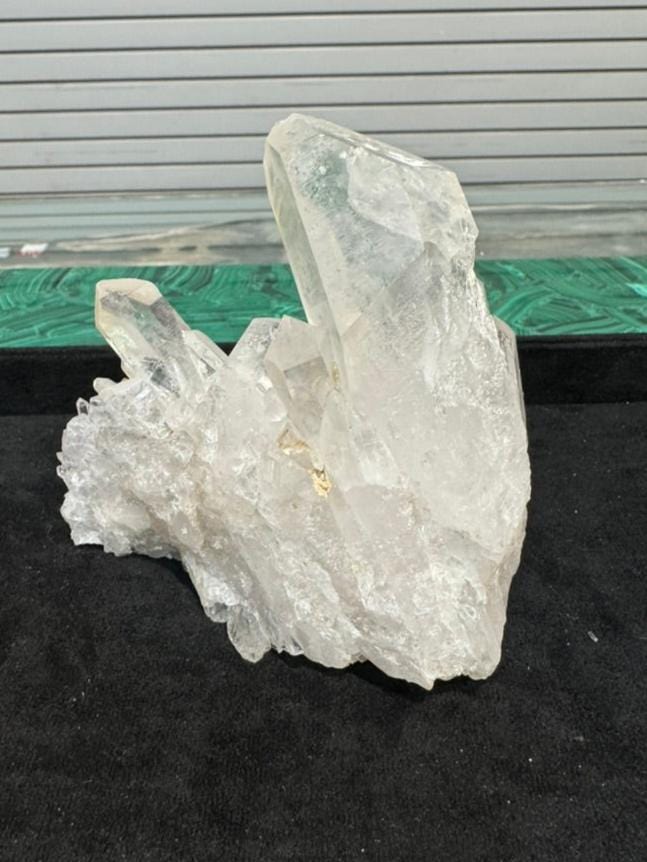 Kalifano Quartz Natural Clear Quartz Cluster 4" (AA800.002 -- 102mm W x 102mm H  (76mm L) QC1000.001