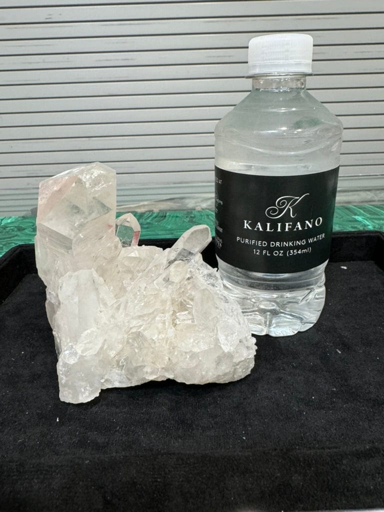 Kalifano Quartz Natural Clear Quartz Cluster 4" (AA800.002 -- 102mm W x 102mm H  (76mm L) QC1000.001