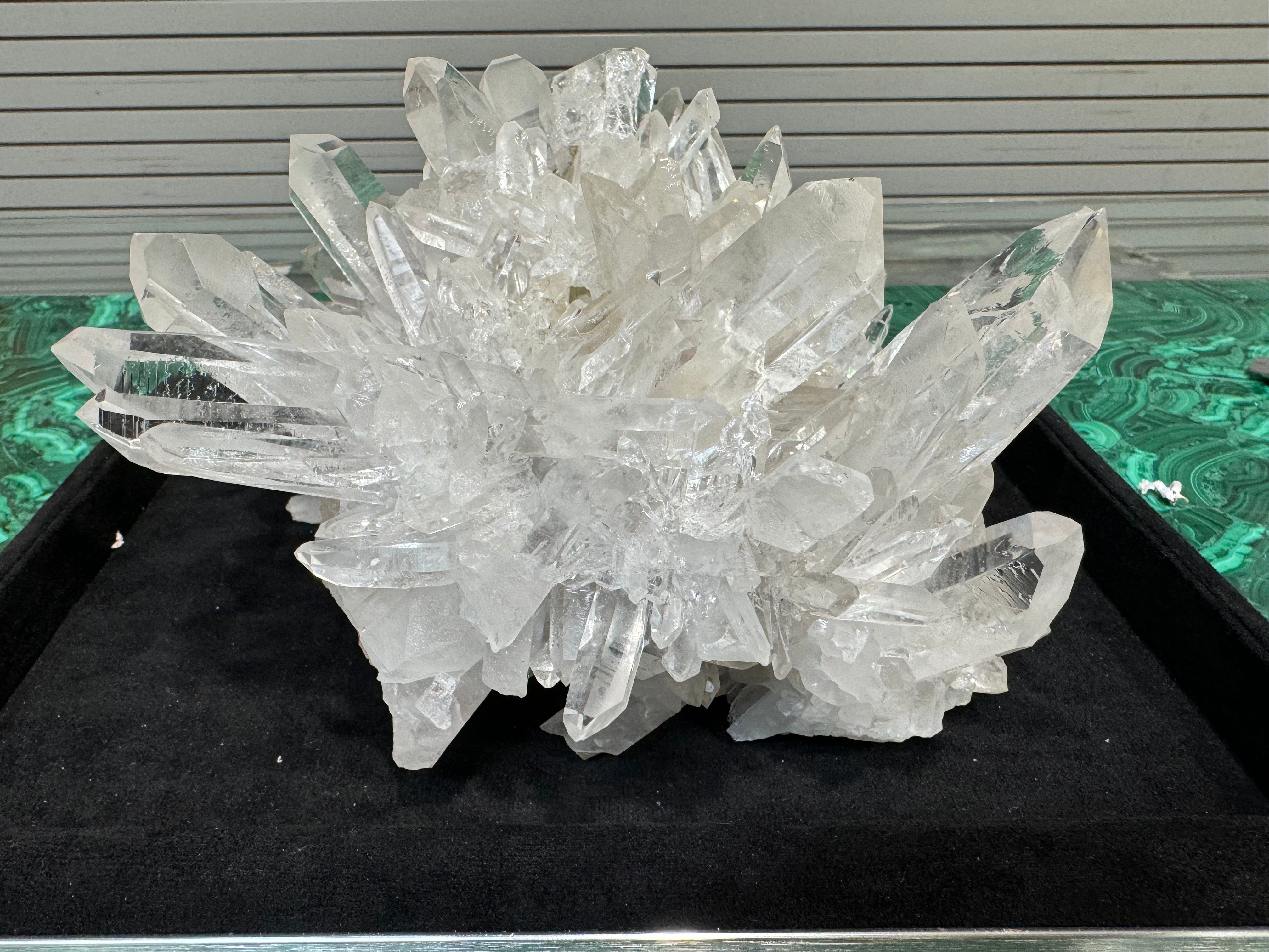 Kalifano Quartz Natural Clear Quartz Cluster 8.5" QC8000.002