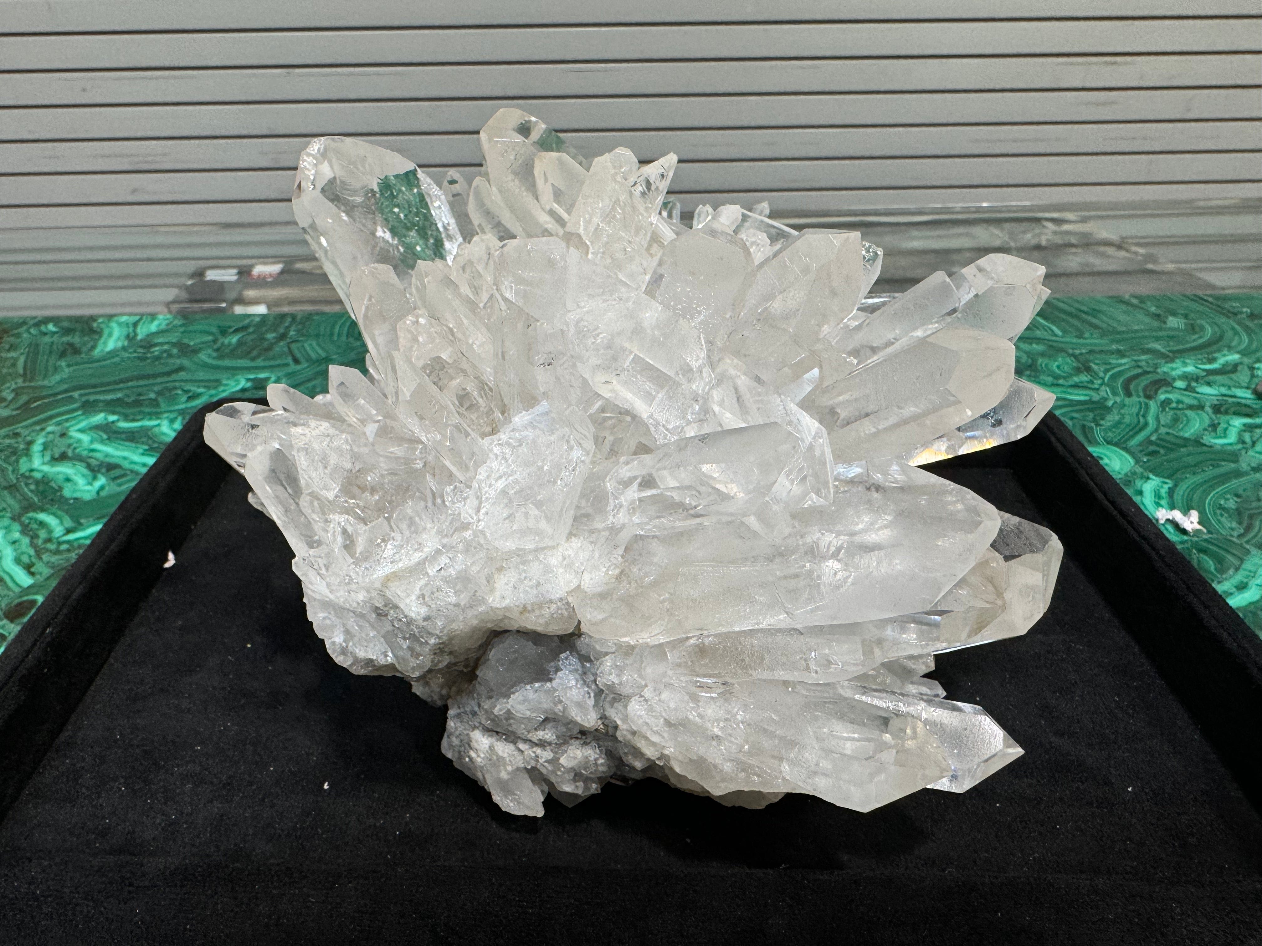 Kalifano Quartz Natural Clear Quartz Cluster 8.5" QC8000.002