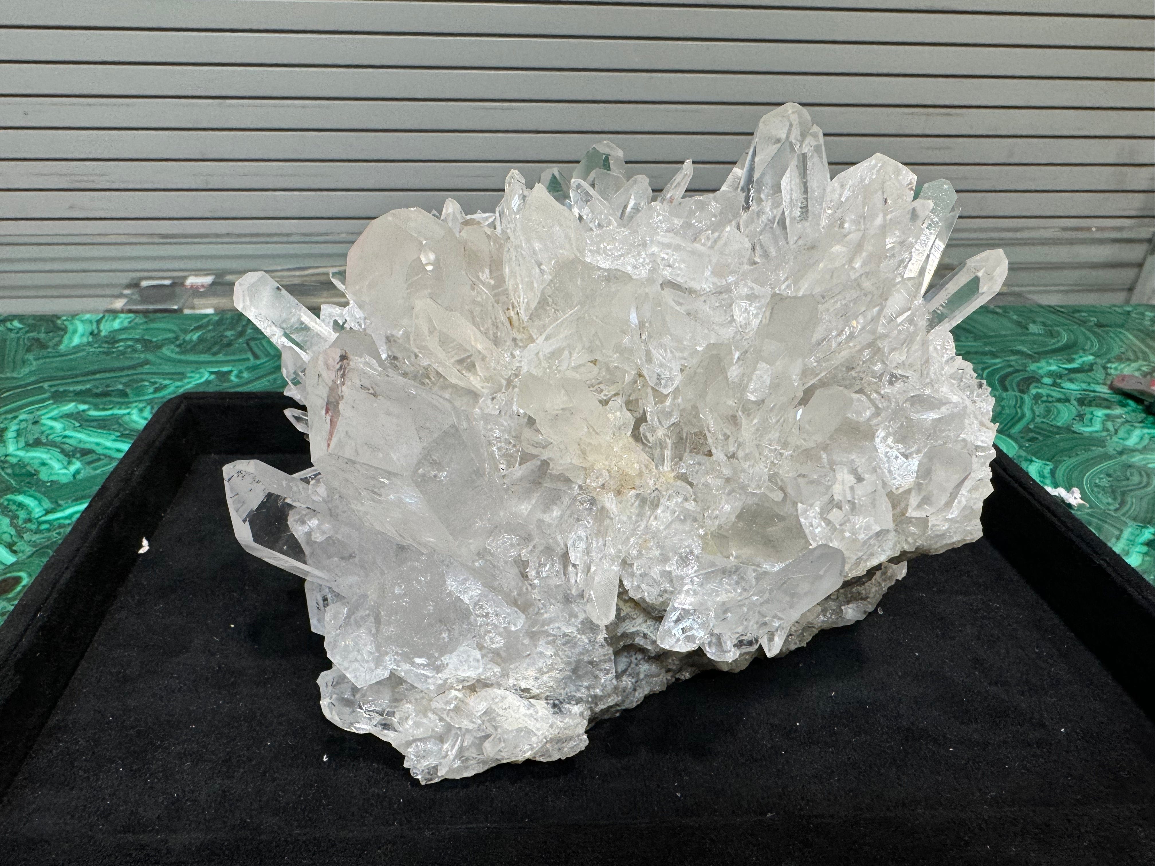 Kalifano Quartz Natural Clear Quartz Cluster 8.5" QC8000.002