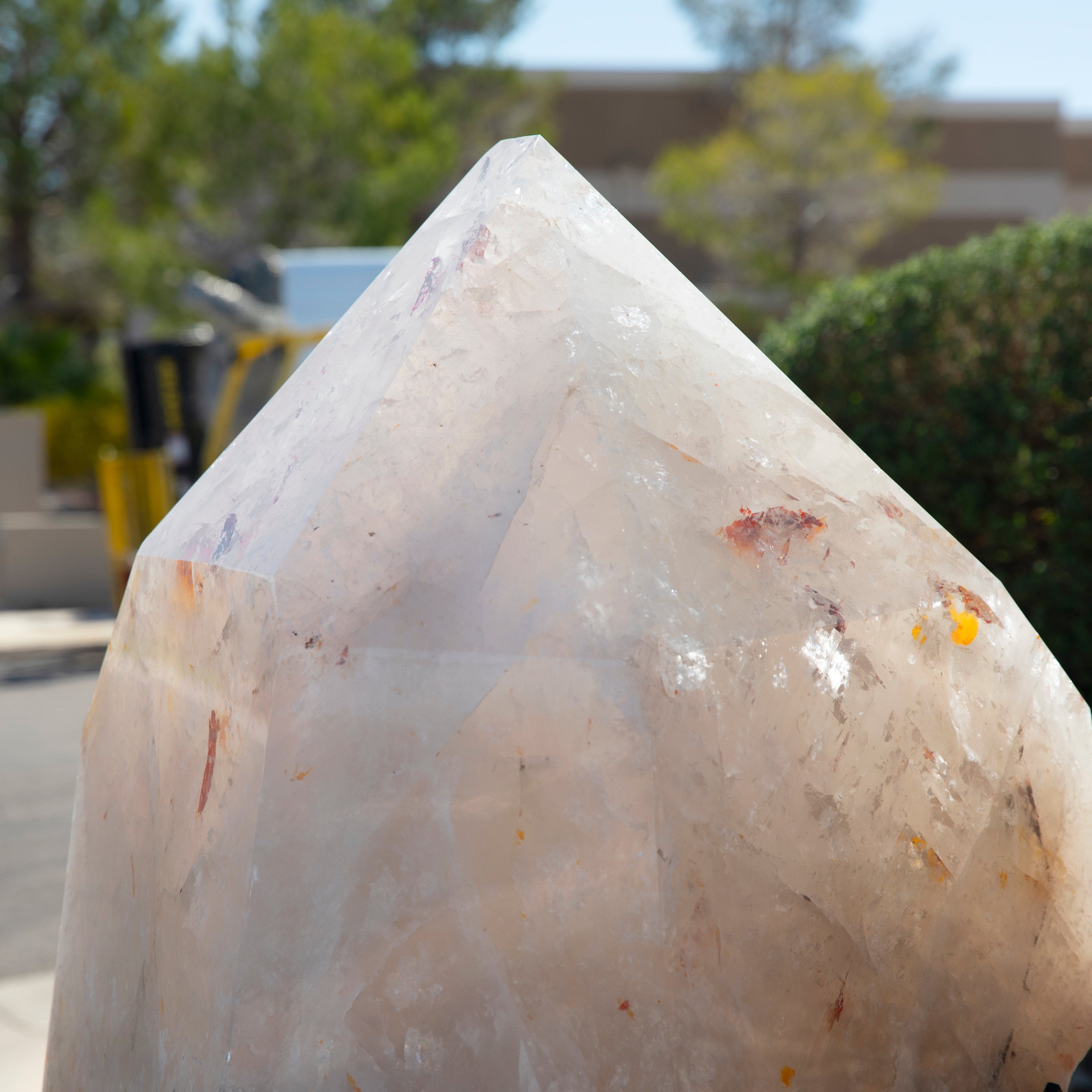 Kalifano Quartz Natural Clear Quartz Obelisk 70" / 2,646 lbs QC600000.001