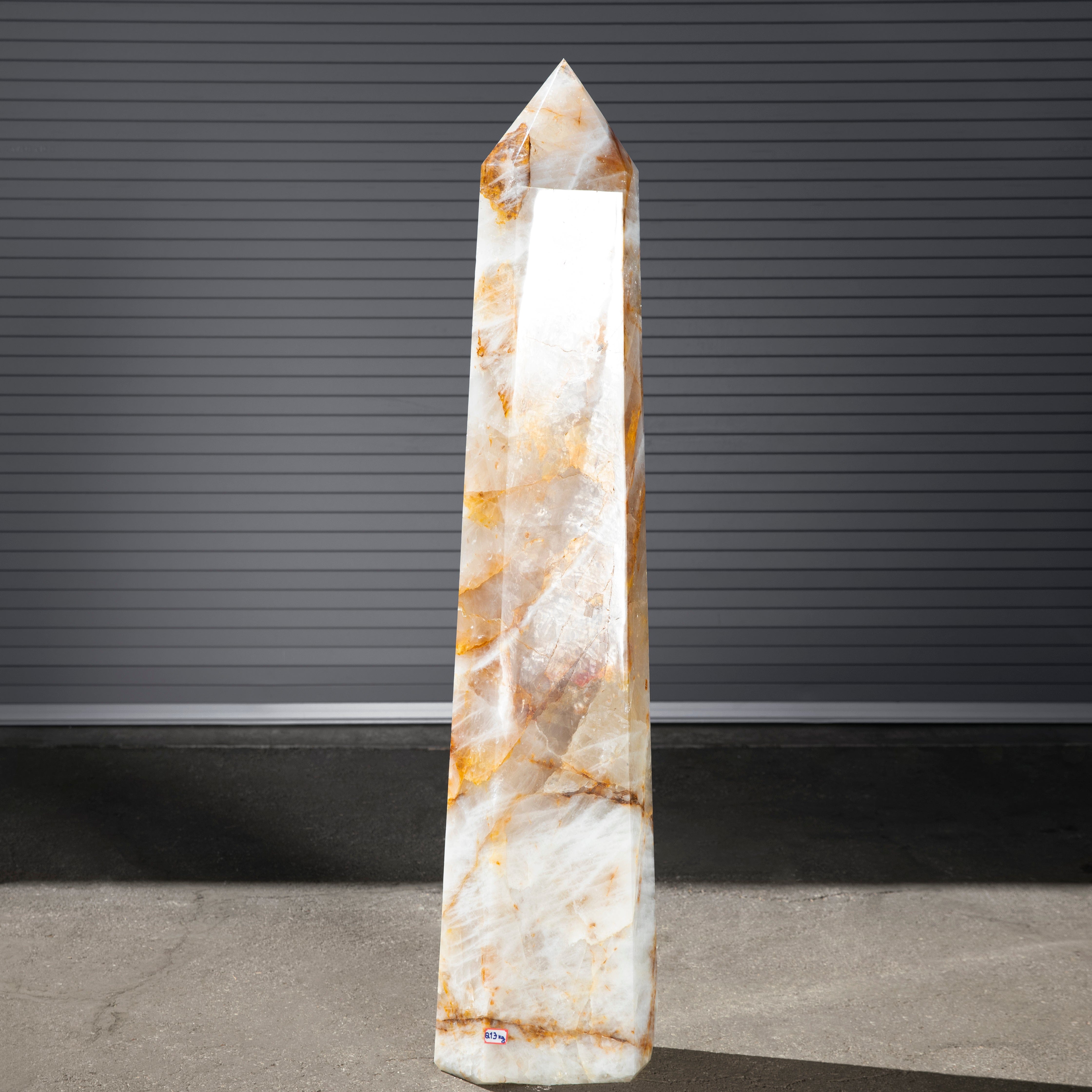 Kalifano Quartz Natural Hematoid Quartz Obelisk 67" / 482 lbs QC120000.004