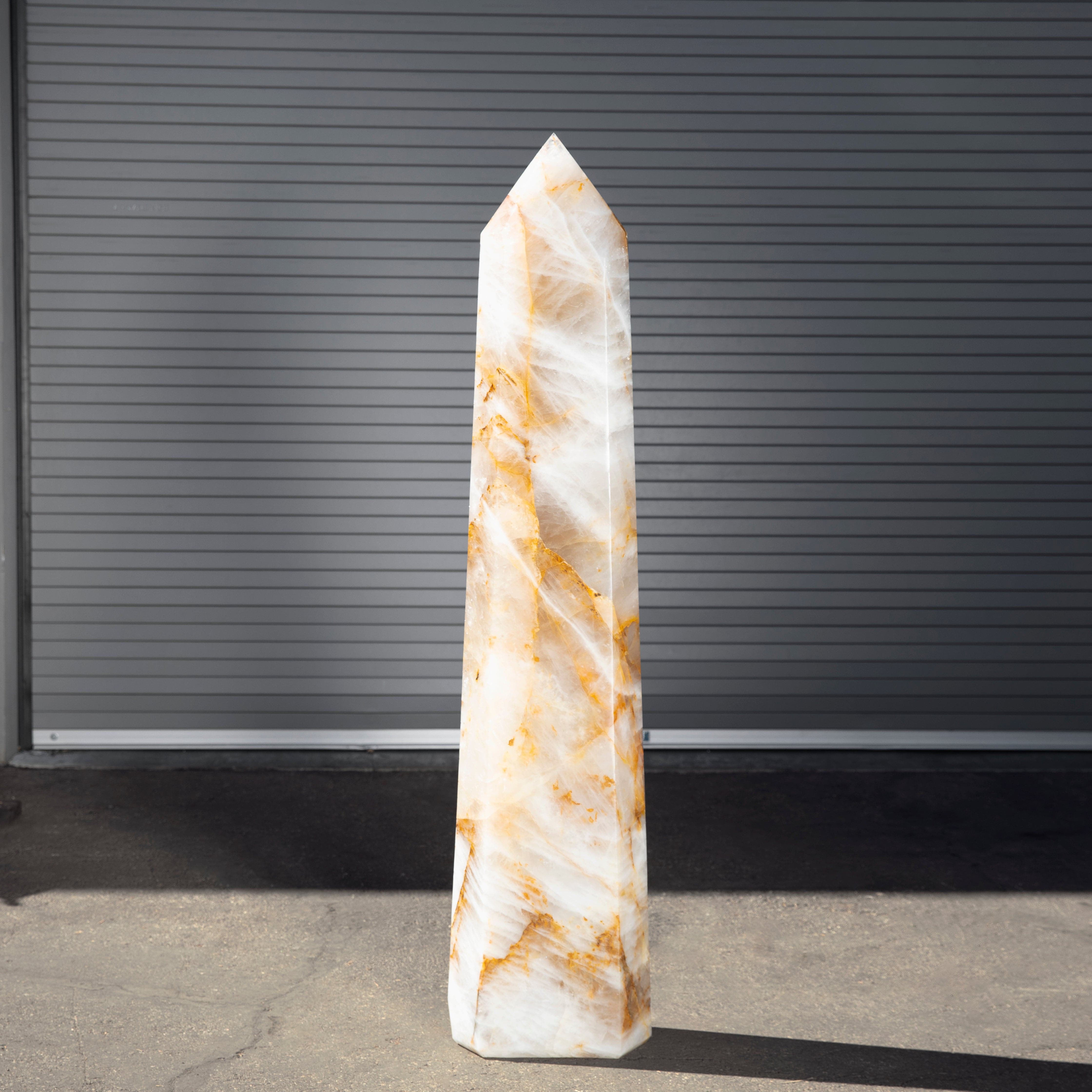 Kalifano Quartz Natural Hematoid Quartz Obelisk 67" / 482 lbs QC120000.004