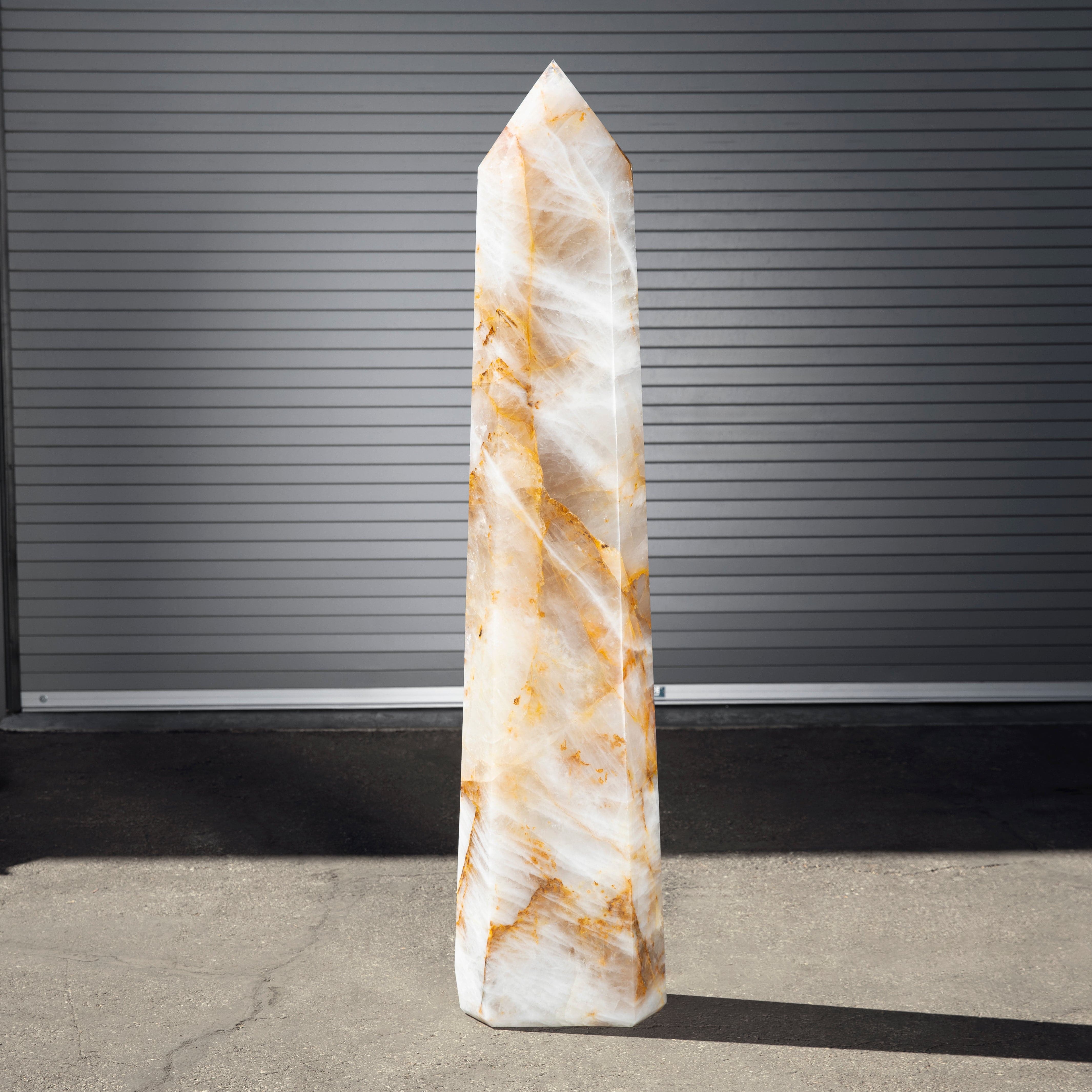 Kalifano Quartz Natural Hematoid Quartz Obelisk 67" / 482 lbs QC120000.004