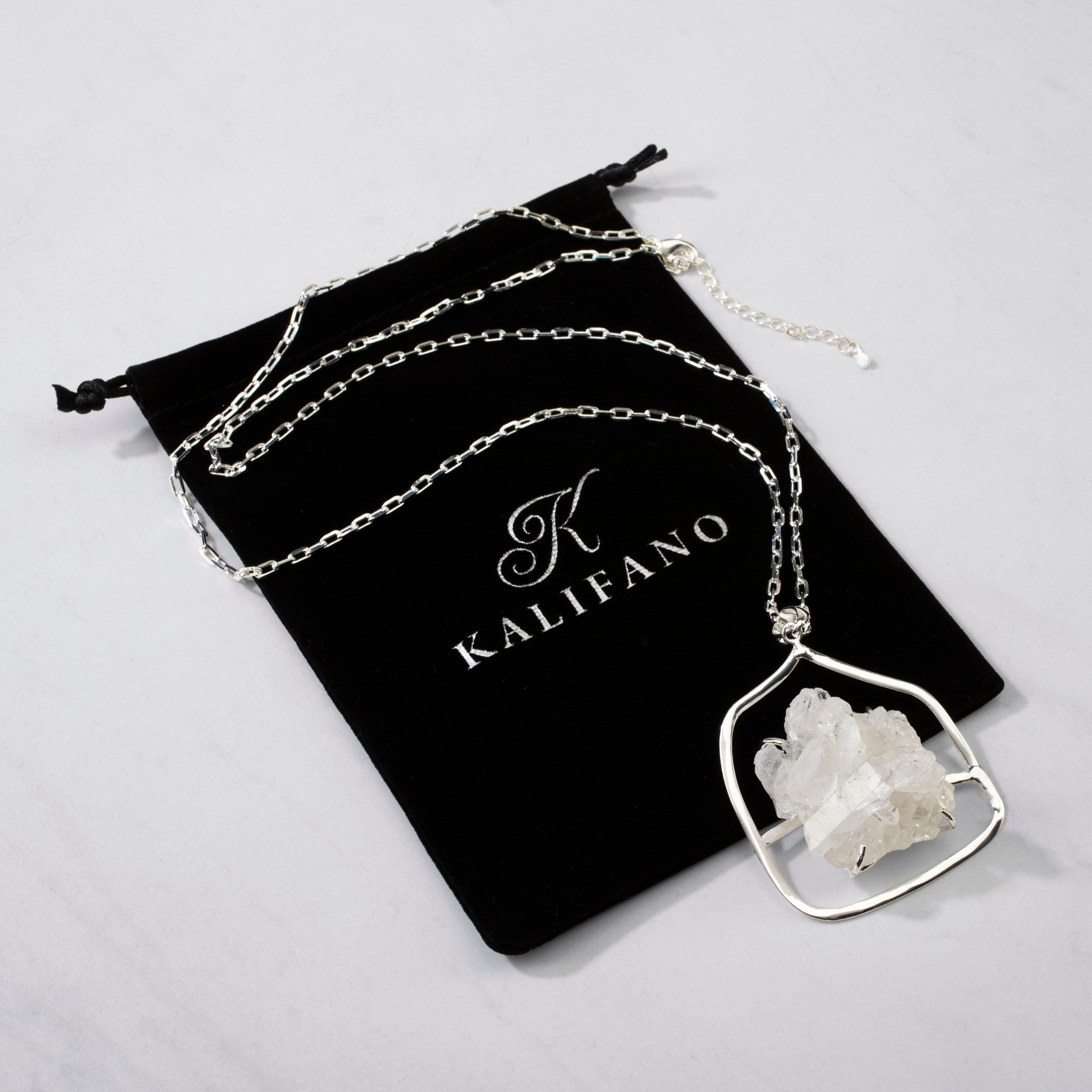 KALIFANO Quartz Pendant & Necklace CJN77-QZ