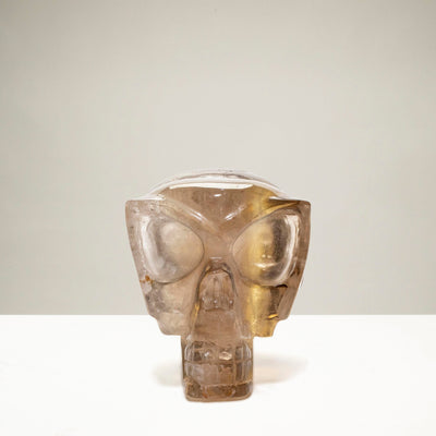 Kalifano Quartz Quartz Alien Skull Carving 4" / 606g AL1000-QZ.002