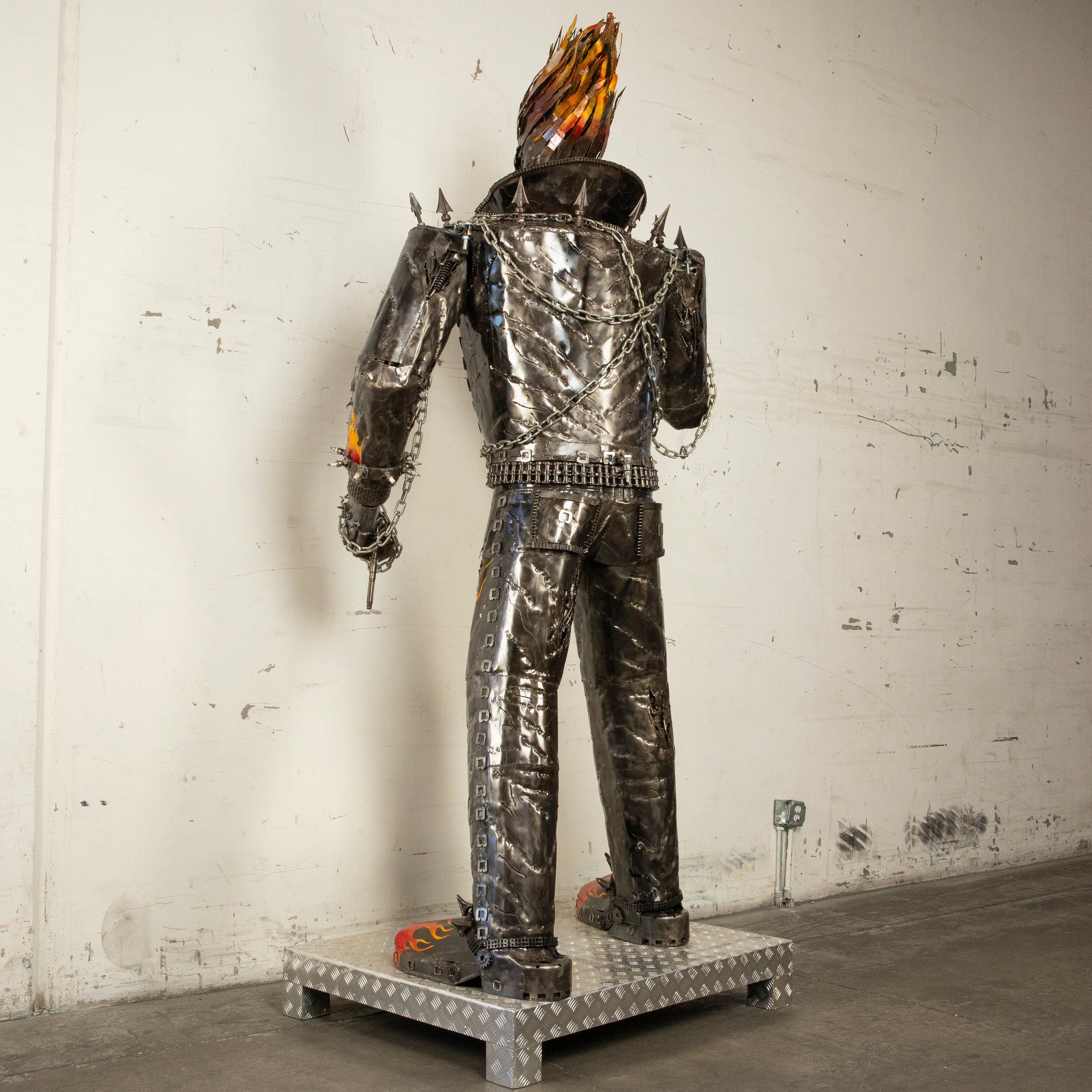 Kalifano Recycled Metal Art 102" Ghost Rider Inspired Recycled Metal Art Sculpture RMS-GR260-S01