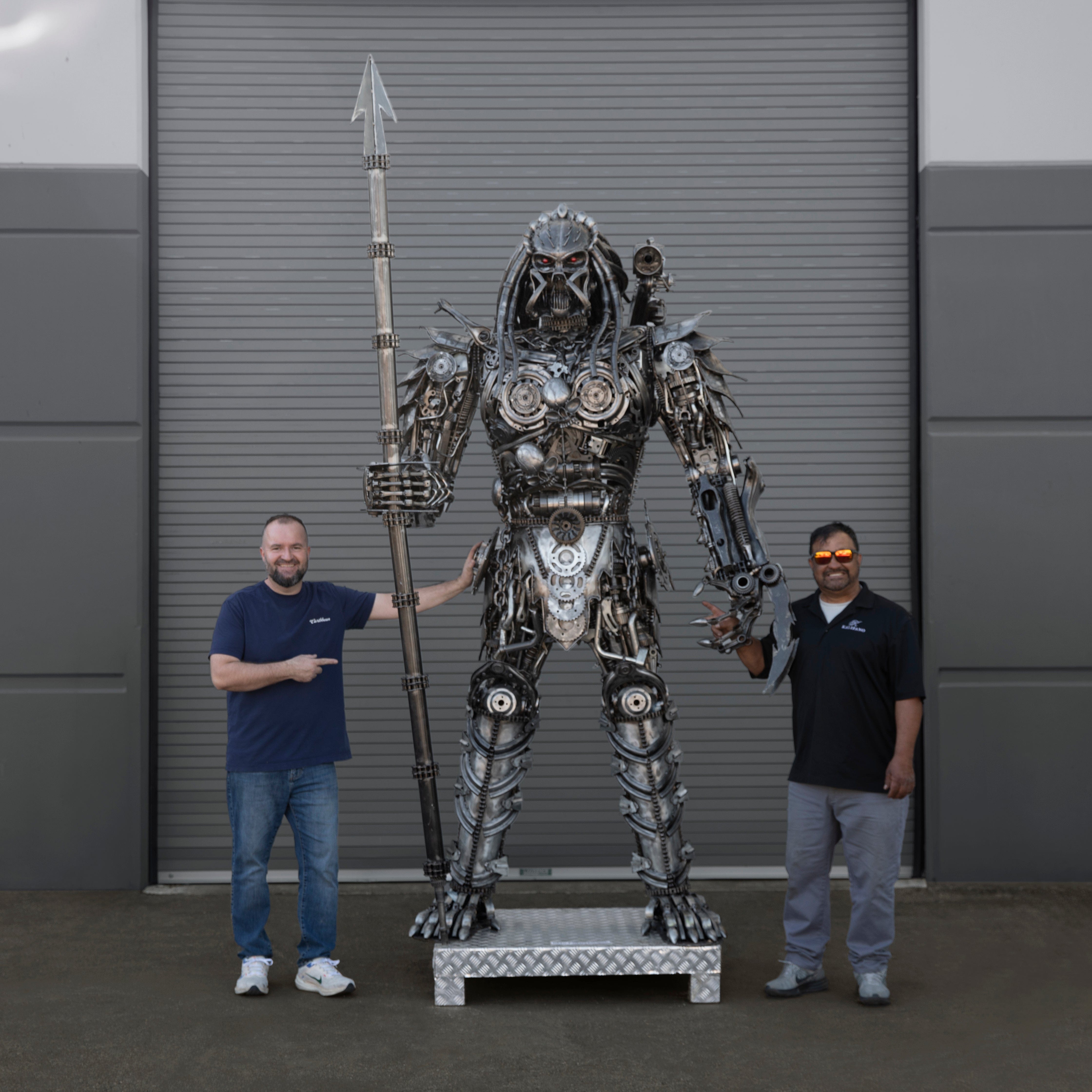 Kalifano Recycled Metal Art 102" Predator Inspired Recycled Metal Art Sculpture RMS-PRED260-S06