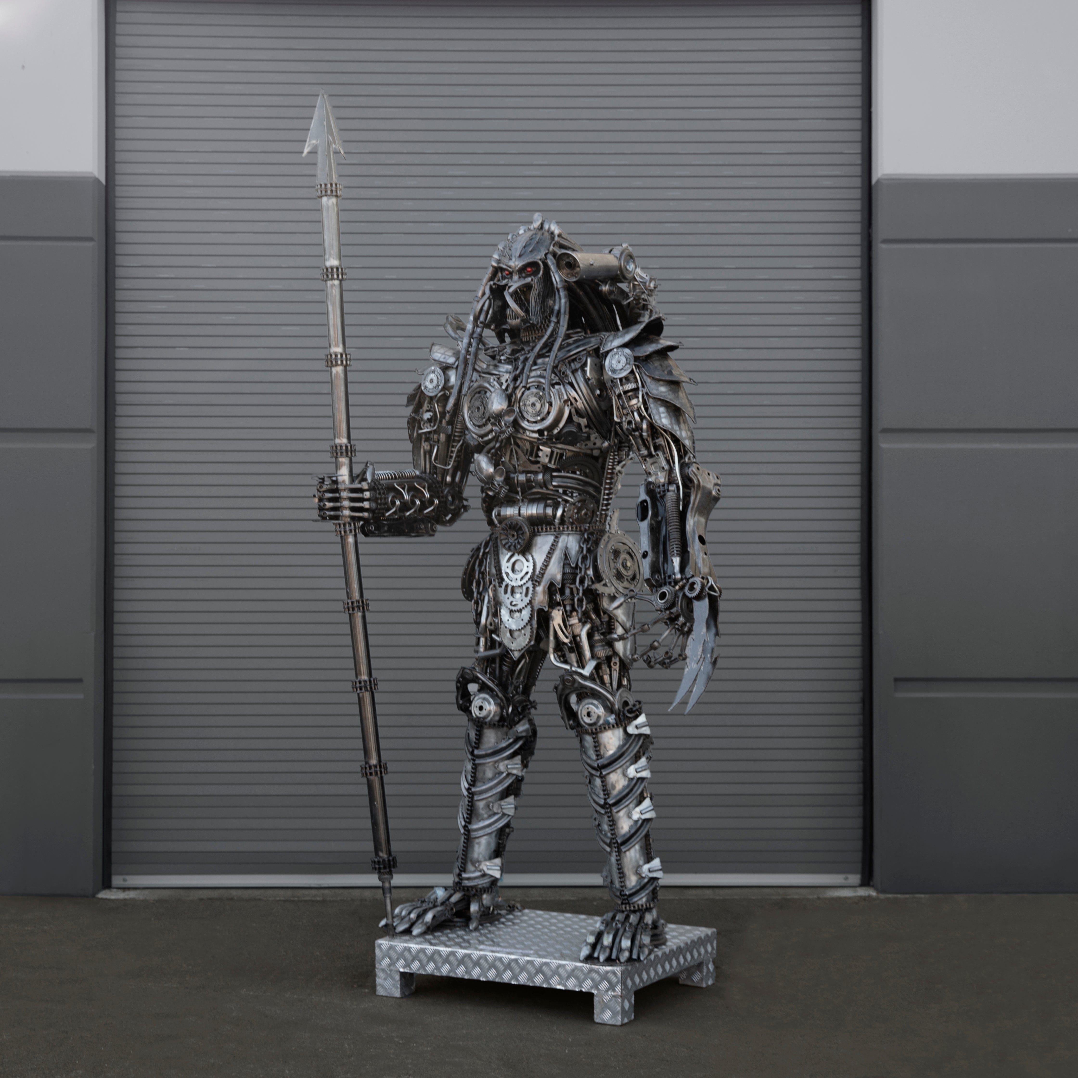 Kalifano Recycled Metal Art 102" Predator Inspired Recycled Metal Art Sculpture RMS-PRED260-S06