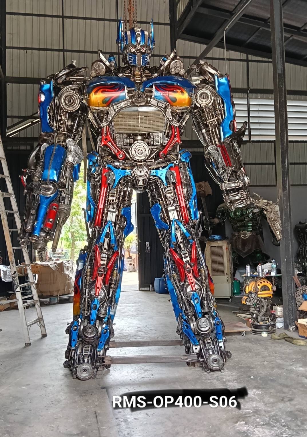 157" Optimus Prime Inspired Recycled Metal Art Sculpture