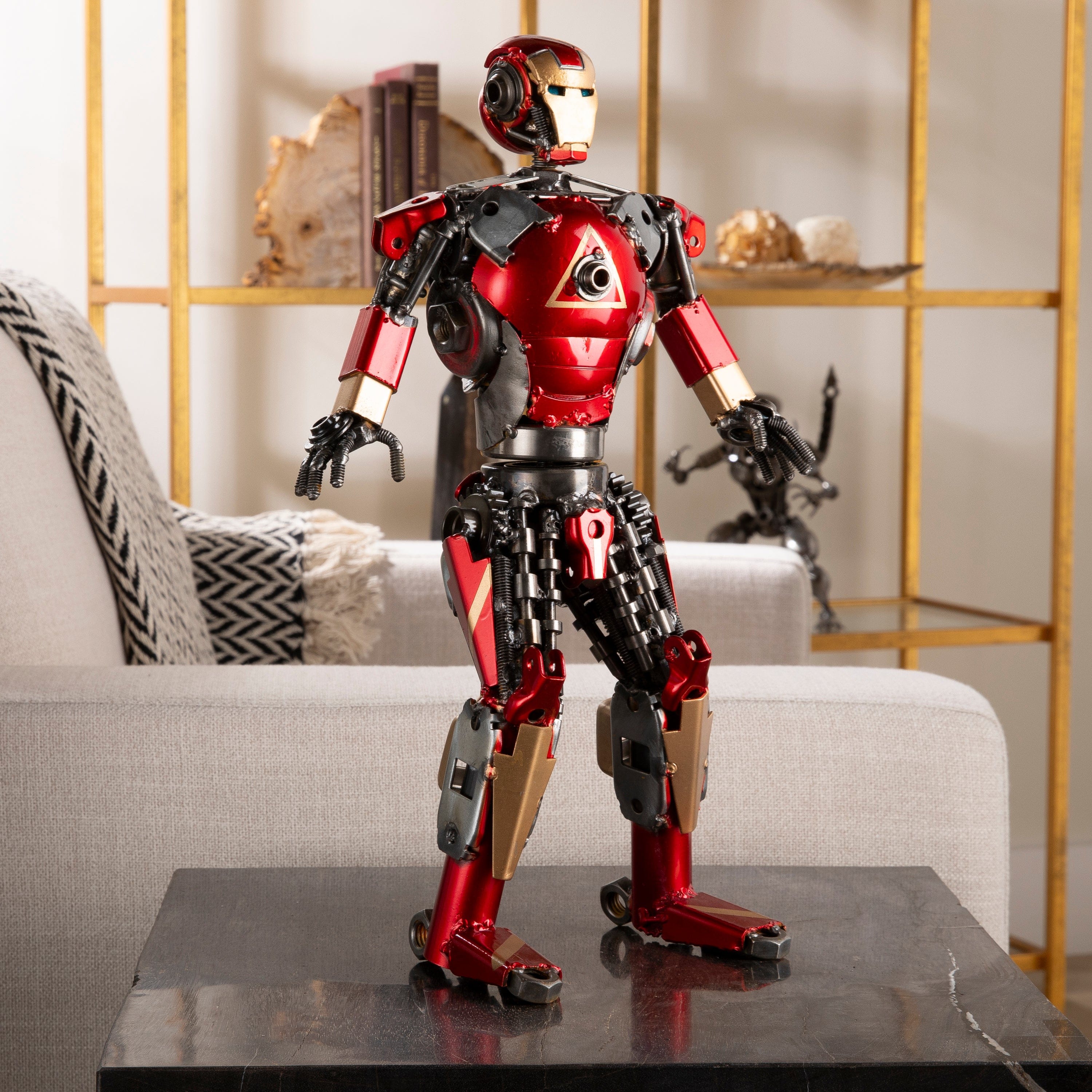 Kalifano Recycled Metal Art 16" Iron Man Inspired Recycled Metal Art Sculpture RMS-IMR41-S
