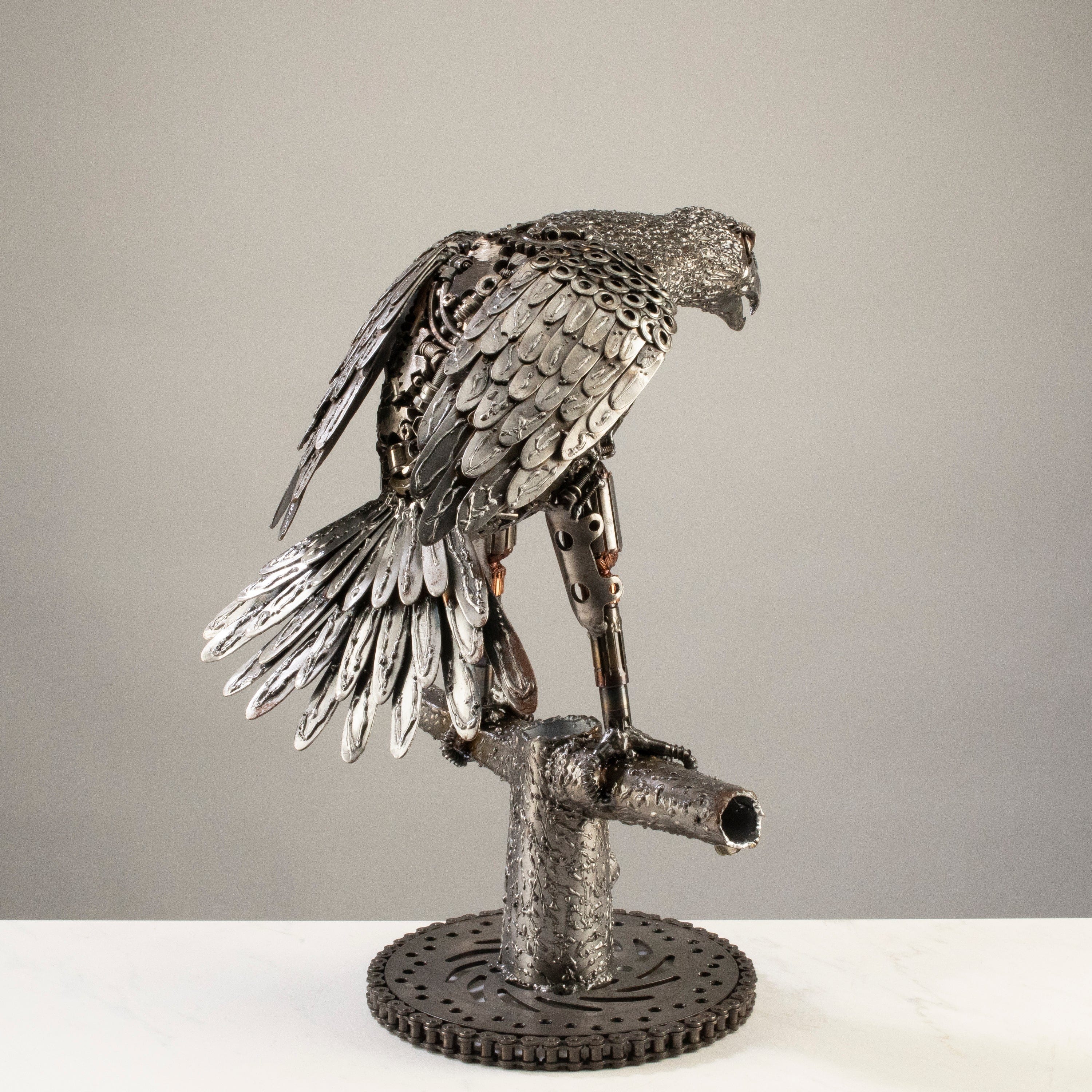 KALIFANO Recycled Metal Art 19" Eagle Recycled Metal Art Sculpture RMS-EAG30X24-PK