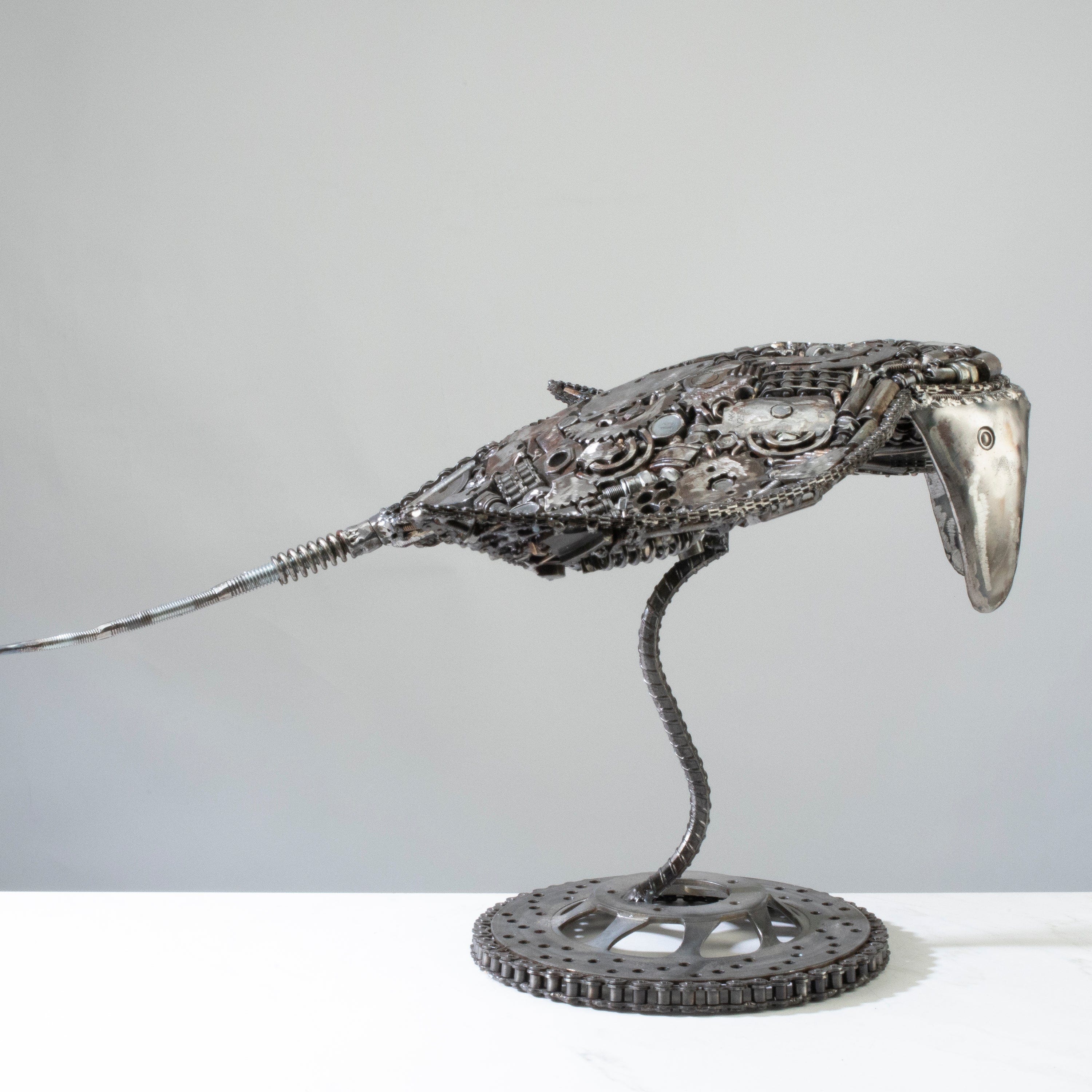 Kalifano Recycled Metal Art 25" Stingray Recycled Metal Art Sculpture RMS-SR62x34-PK