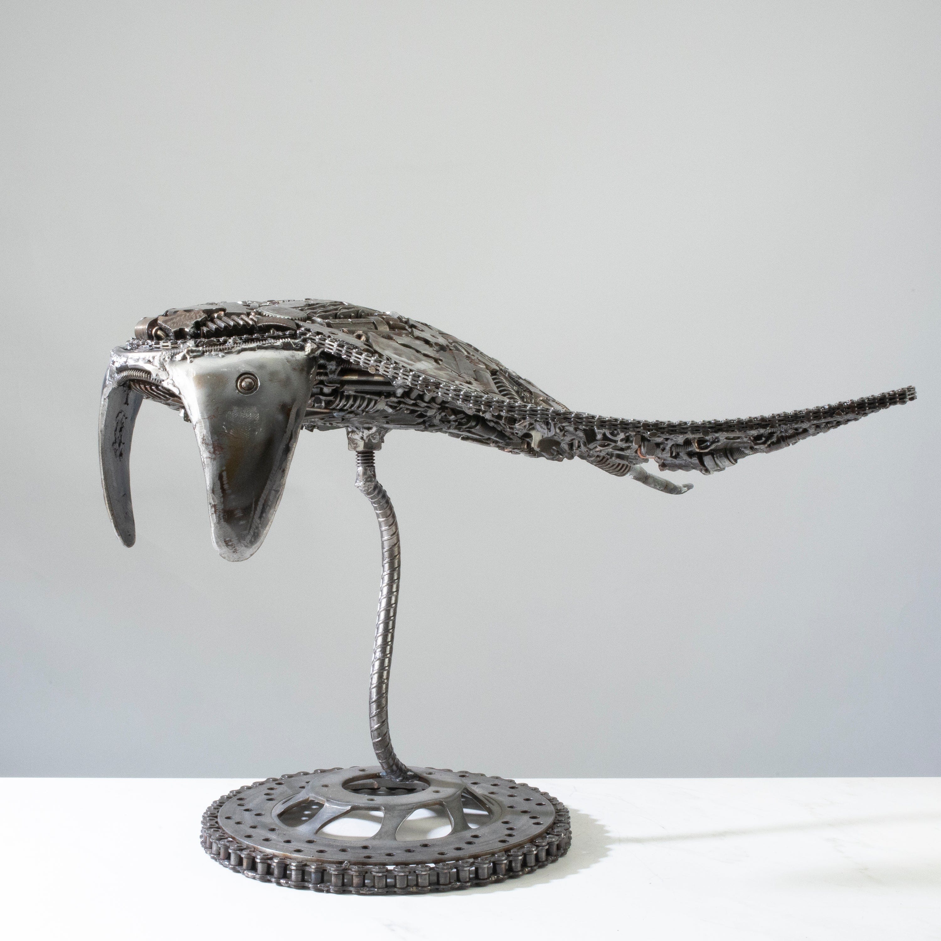 Kalifano Recycled Metal Art 25" Stingray Recycled Metal Art Sculpture RMS-SR62x34-PK