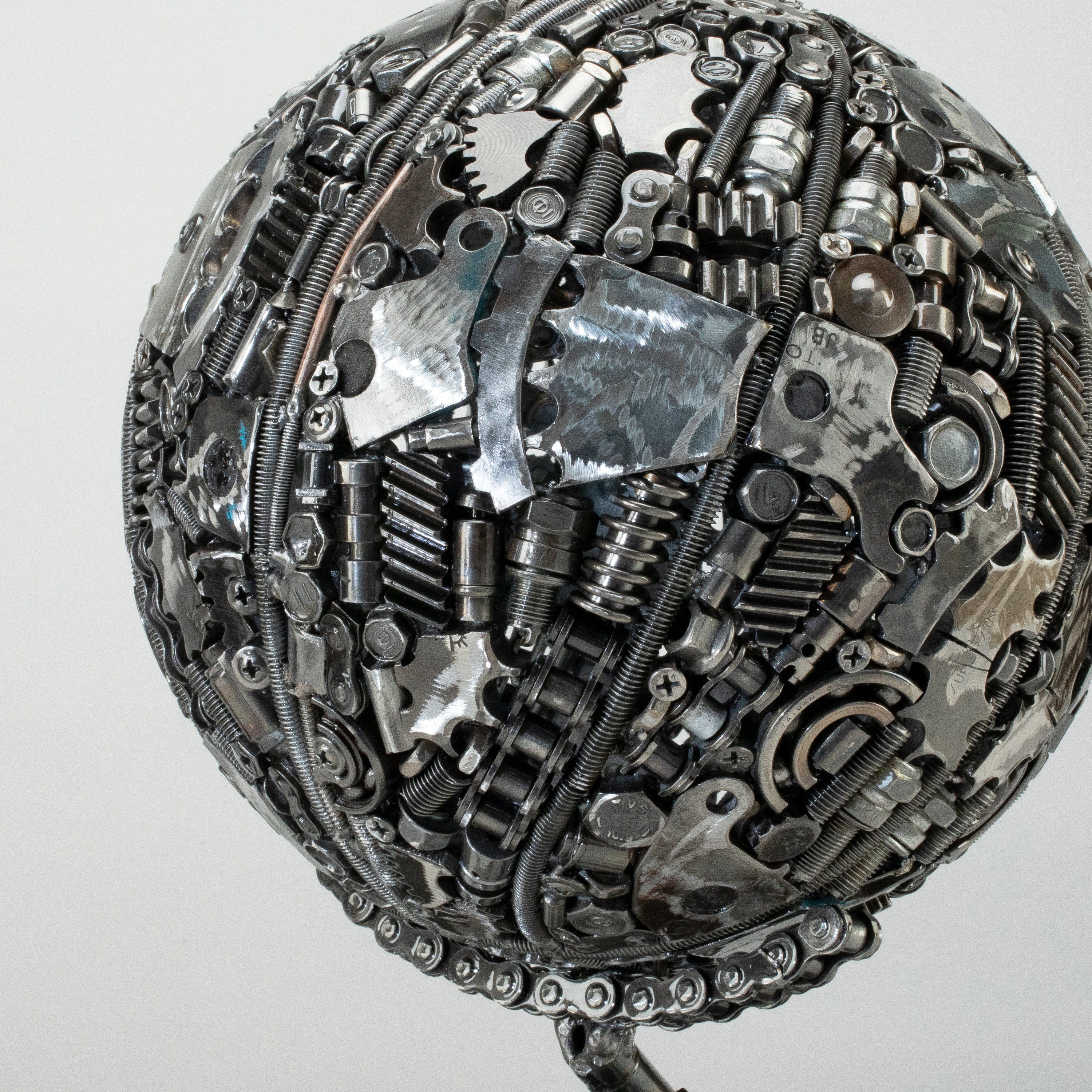 KALIFANO Recycled Metal Art 29.5" Basketball Recycled Metal Art Sculpture RMS-BBALL75-PK