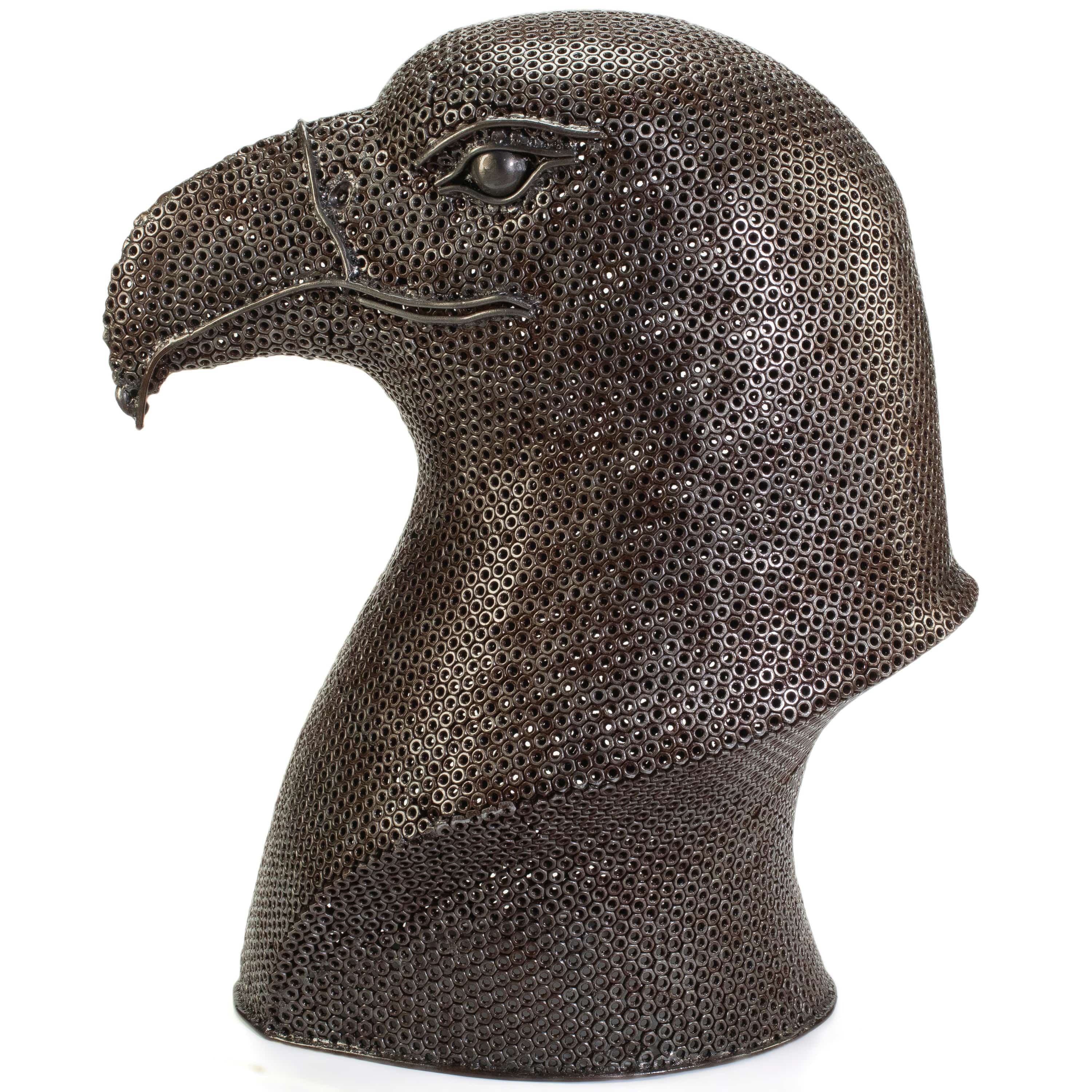Kalifano Recycled Metal Art 32" Eagle Head Recycled Metal Art RMS-EHN80-P