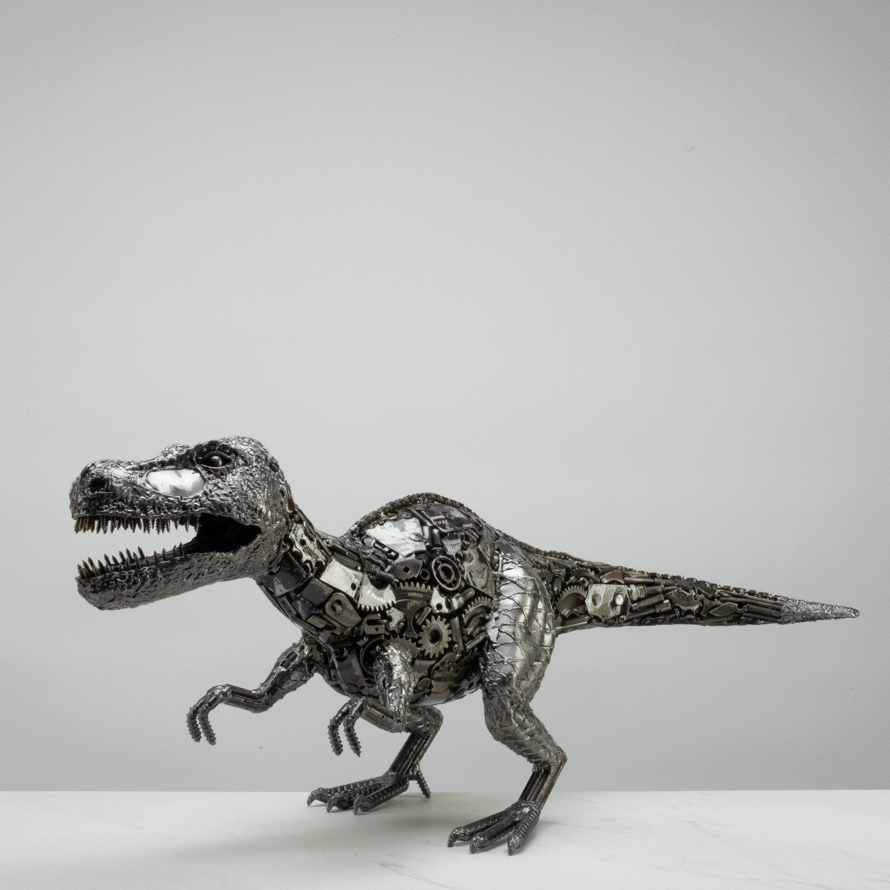 KALIFANO Recycled Metal Art 34" T-Rex Recycled Metal Art Sculpture RMS-TREX85x40-PK