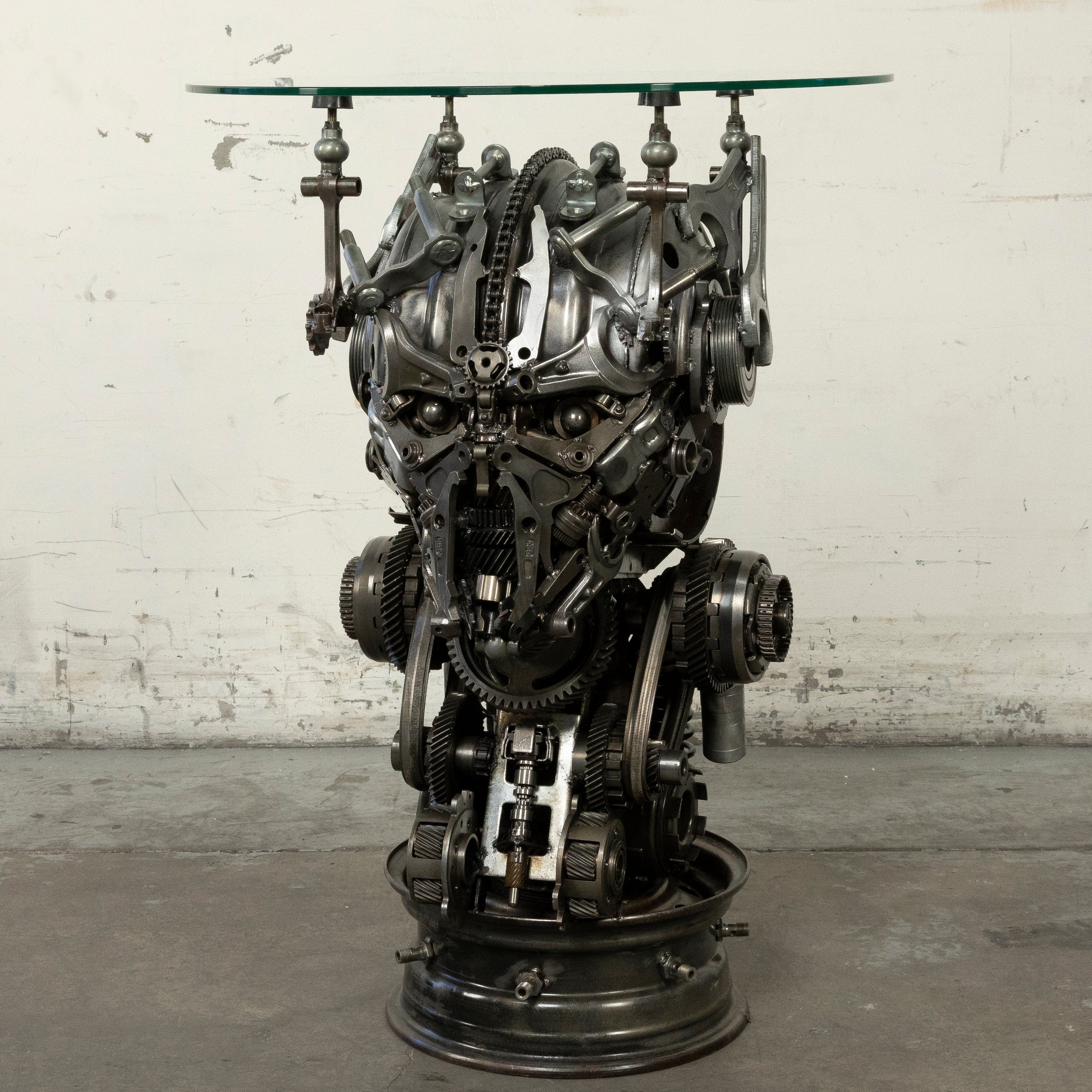 Kalifano Recycled Metal Art 36" Megatron Inspired Recycled Metal Sculpture Table RMS-MEGTAB90-S02