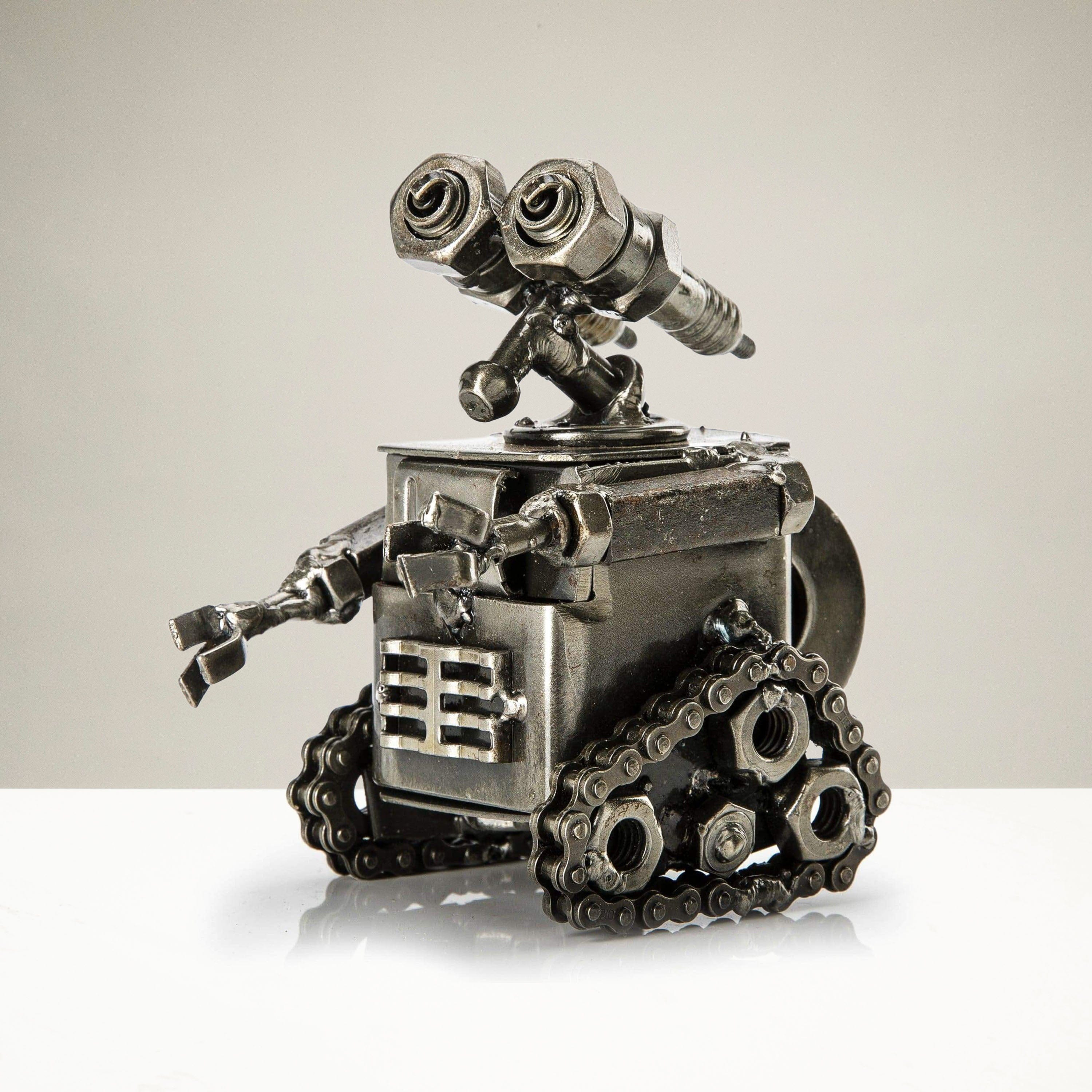 Kalifano Recycled Metal Art 4" Wall-E Inspired Recycled Metal Sculpture RMS-250WE-N