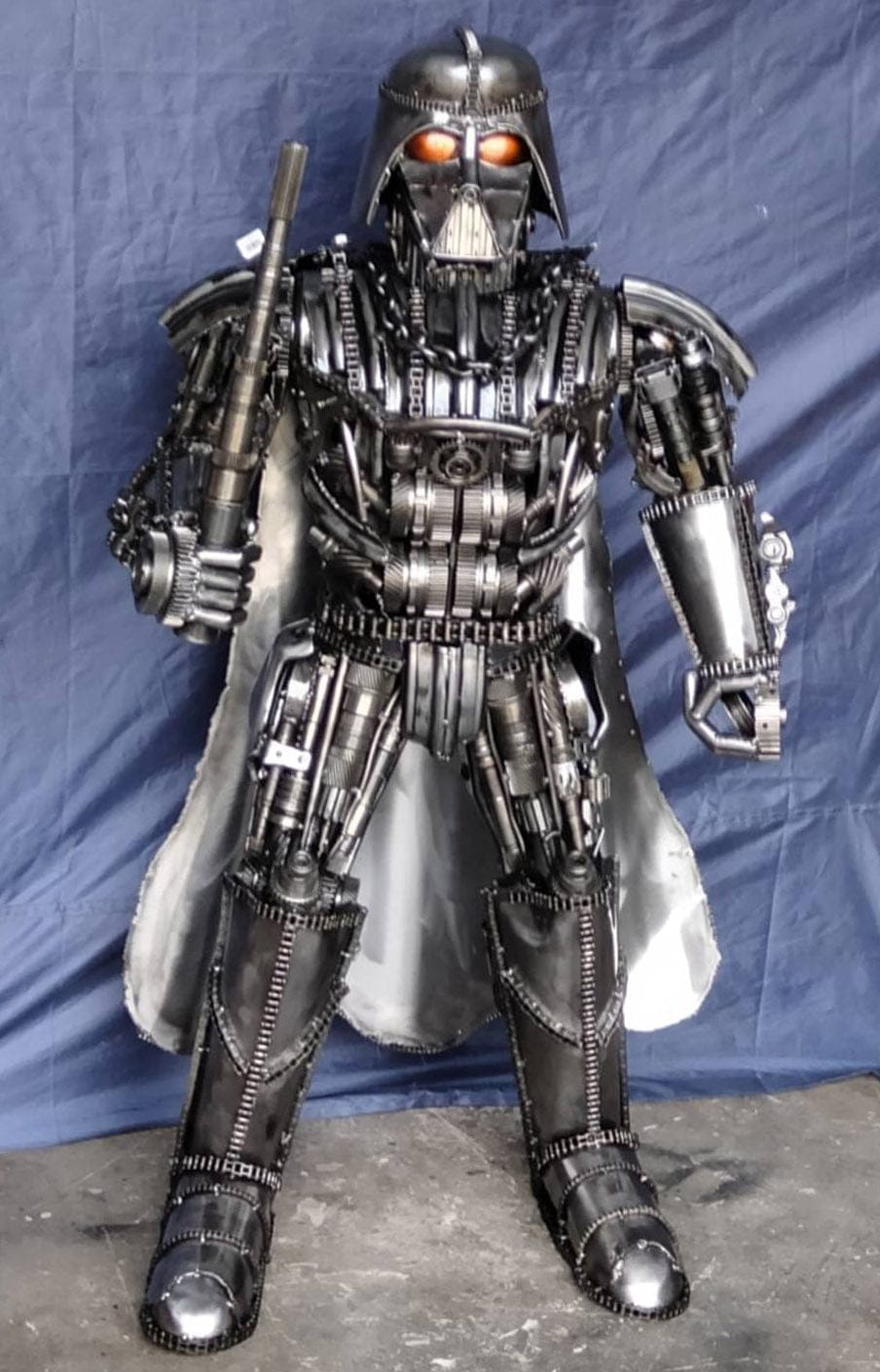 Kalifano Recycled Metal Art 55" Darth Vader Inspired Recycled Metal Art Sculpture RMS-DV140-S03