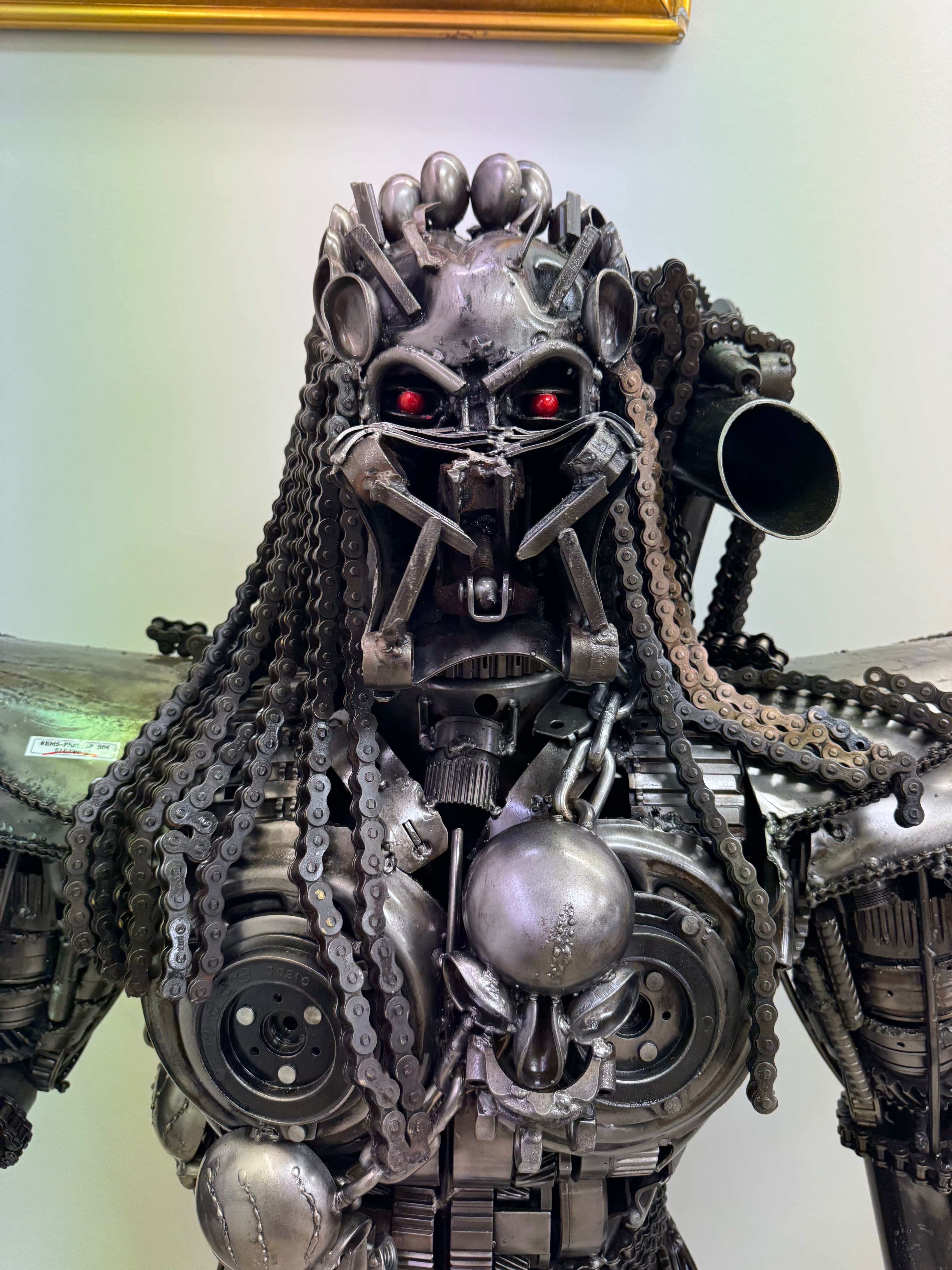Kalifano Recycled Metal Art 55" Predator Inspired Recycled Metal Art Sculpture RMS-PRED140-S06