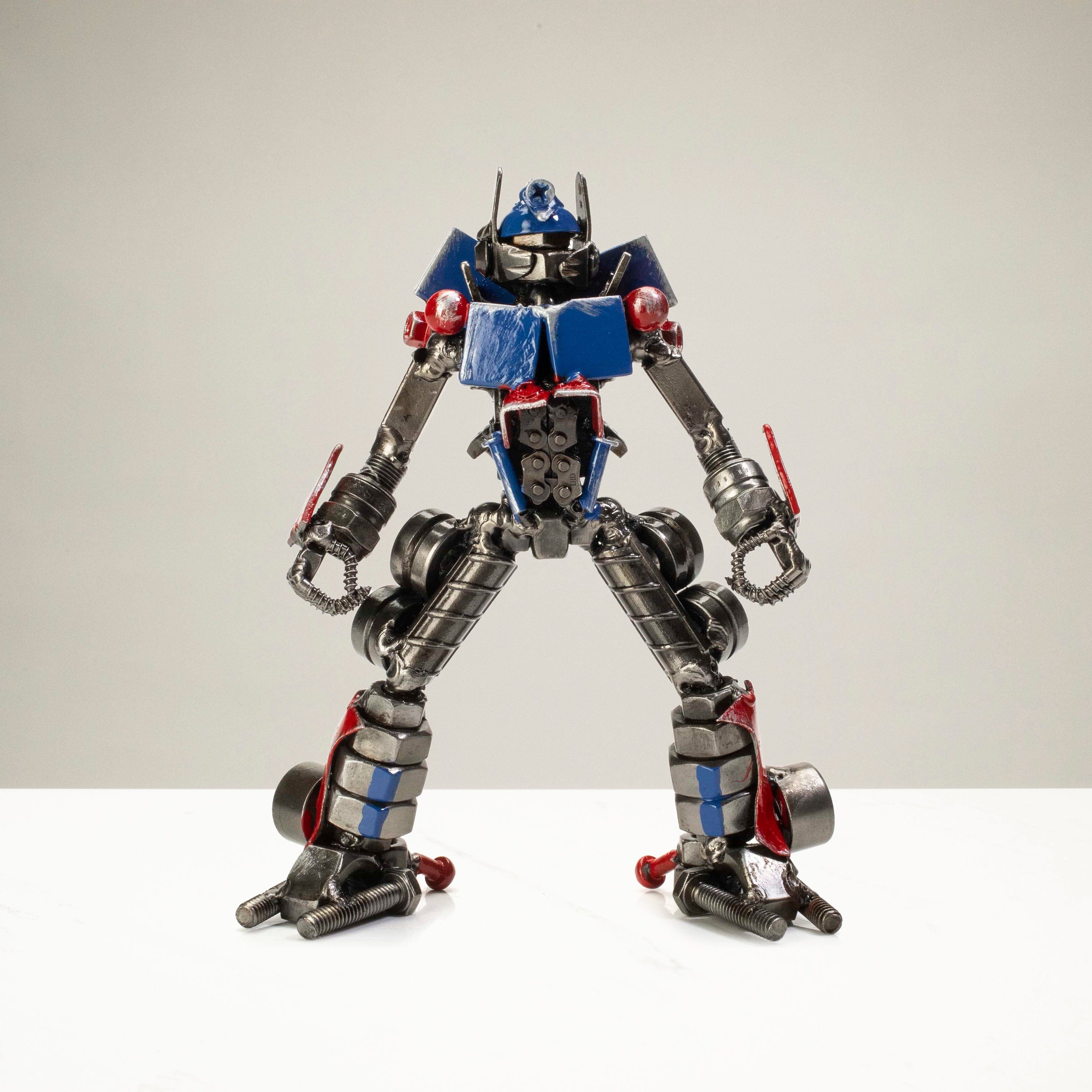 Kalifano Recycled Metal Art 7" Optimus Prime Inspired Recycled Metal Sculpture RMS-450OPA-N