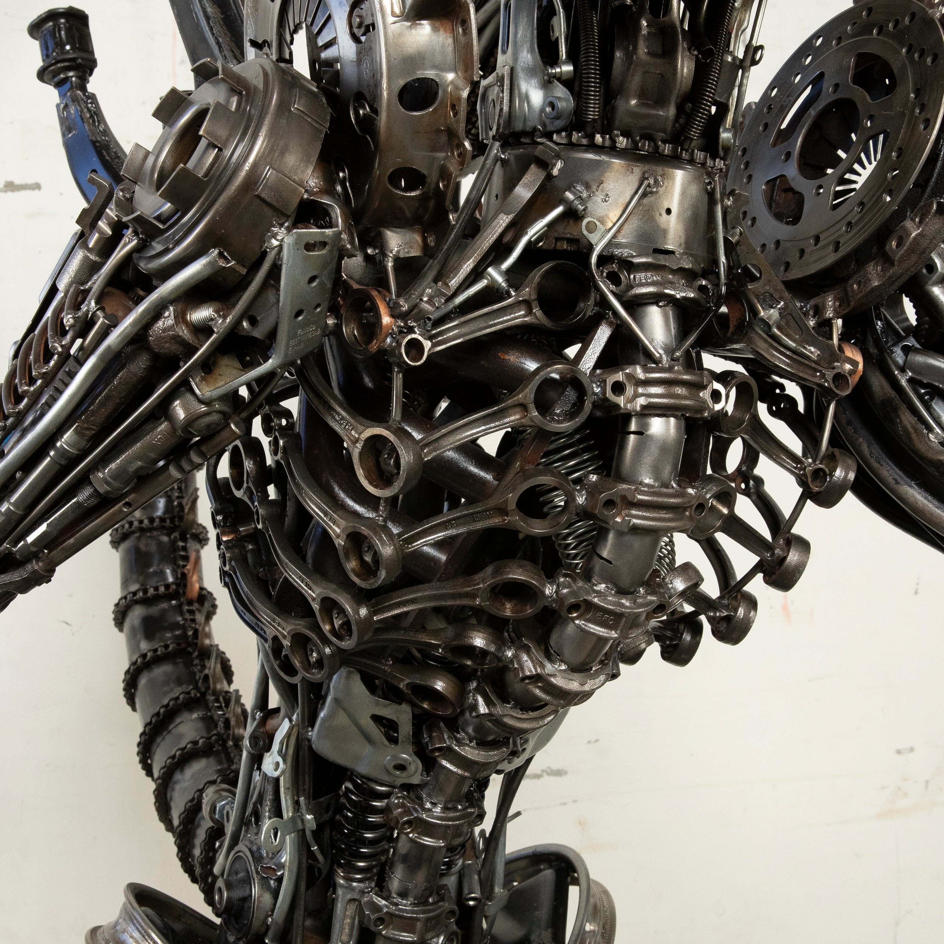 Kalifano Recycled Metal Art 79" Alien Inspired Recycled Metal Art Sculpture RMS-A200-S03