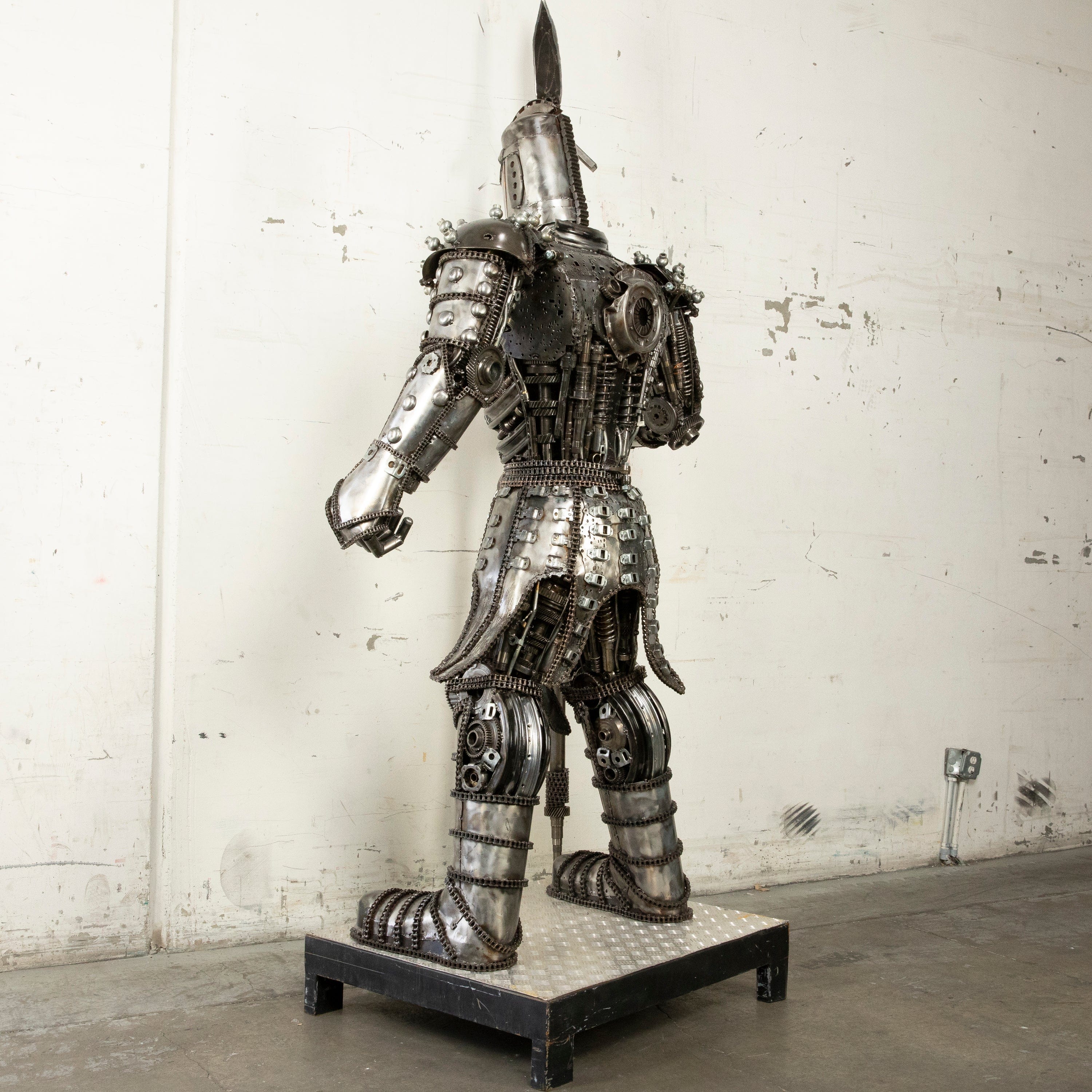 Kalifano Recycled Metal Art 79" Knight Inspired Recycled Metal Art Sculpture RMS-KN200-S03