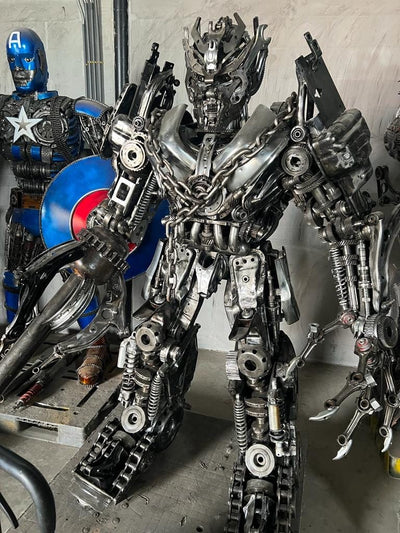 Kalifano Recycled Metal Art 79" Megatron Inspired Recycled Metal Art Sculpture RMS-MEG200-S02