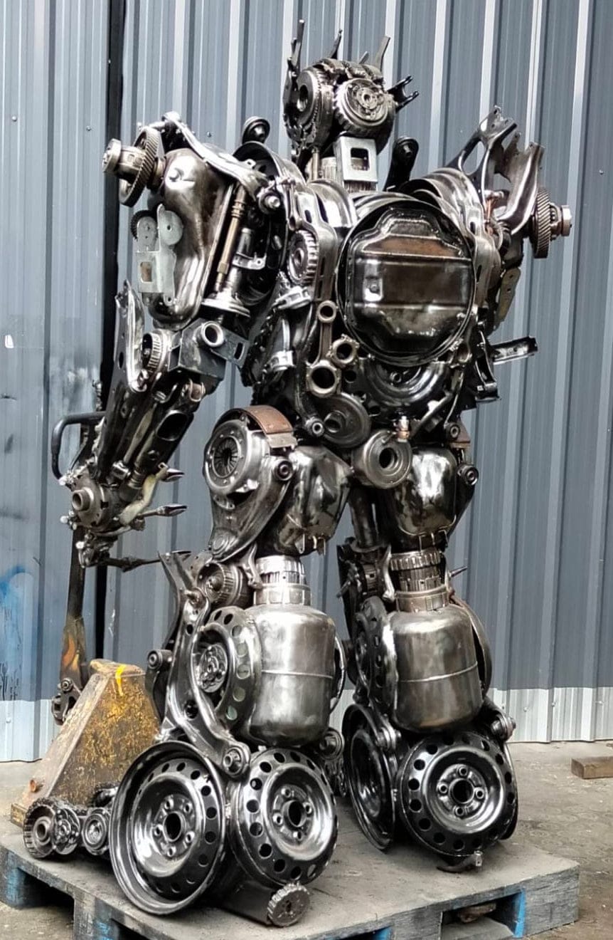 Kalifano Recycled Metal Art 79" Megatron Inspired Recycled Metal Art Sculpture RMS-MEG200-S07