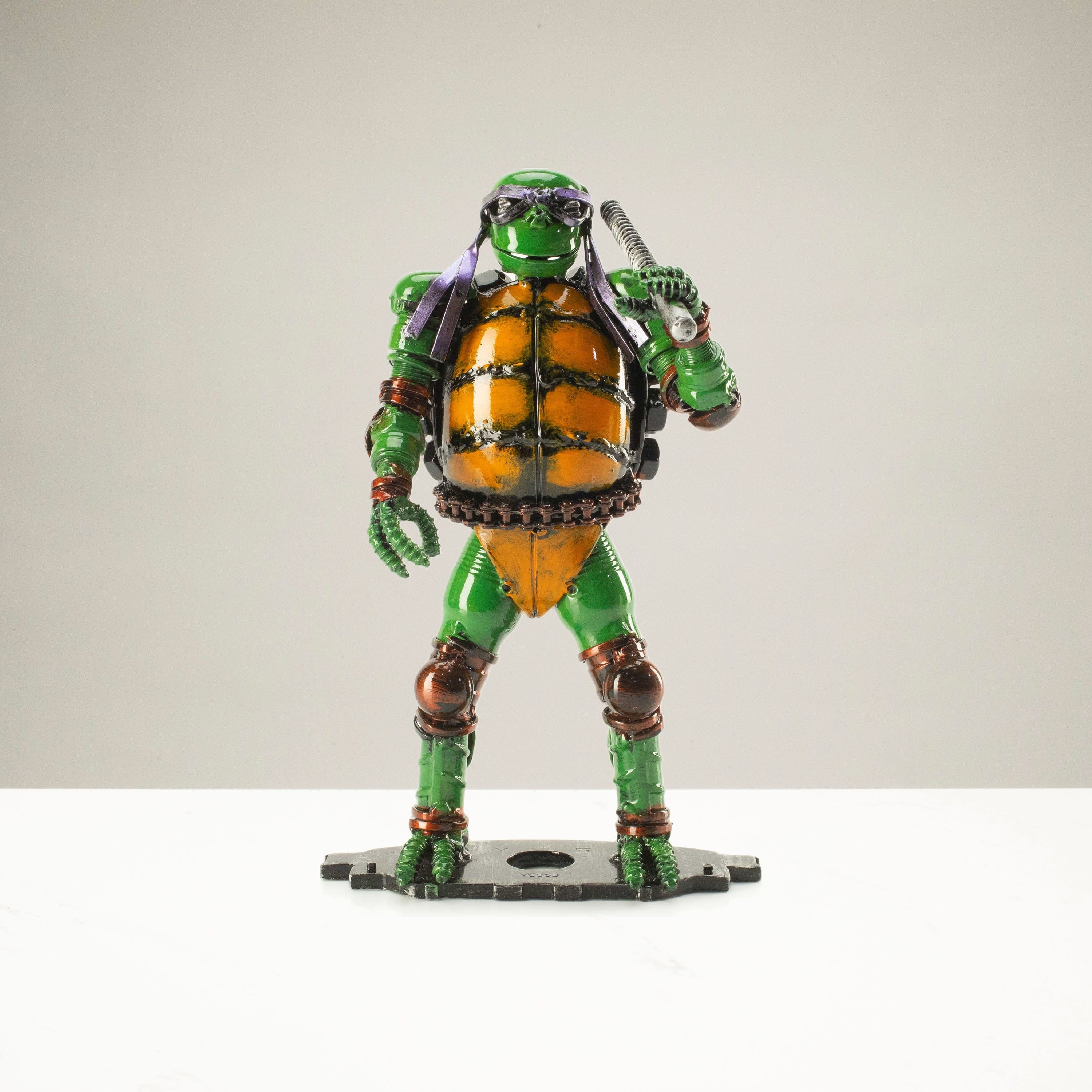 Kalifano Recycled Metal Art 9.5" Donatello Ninja Turtle Inspired Recycled Metal Sculpture RMS-600NTD-N