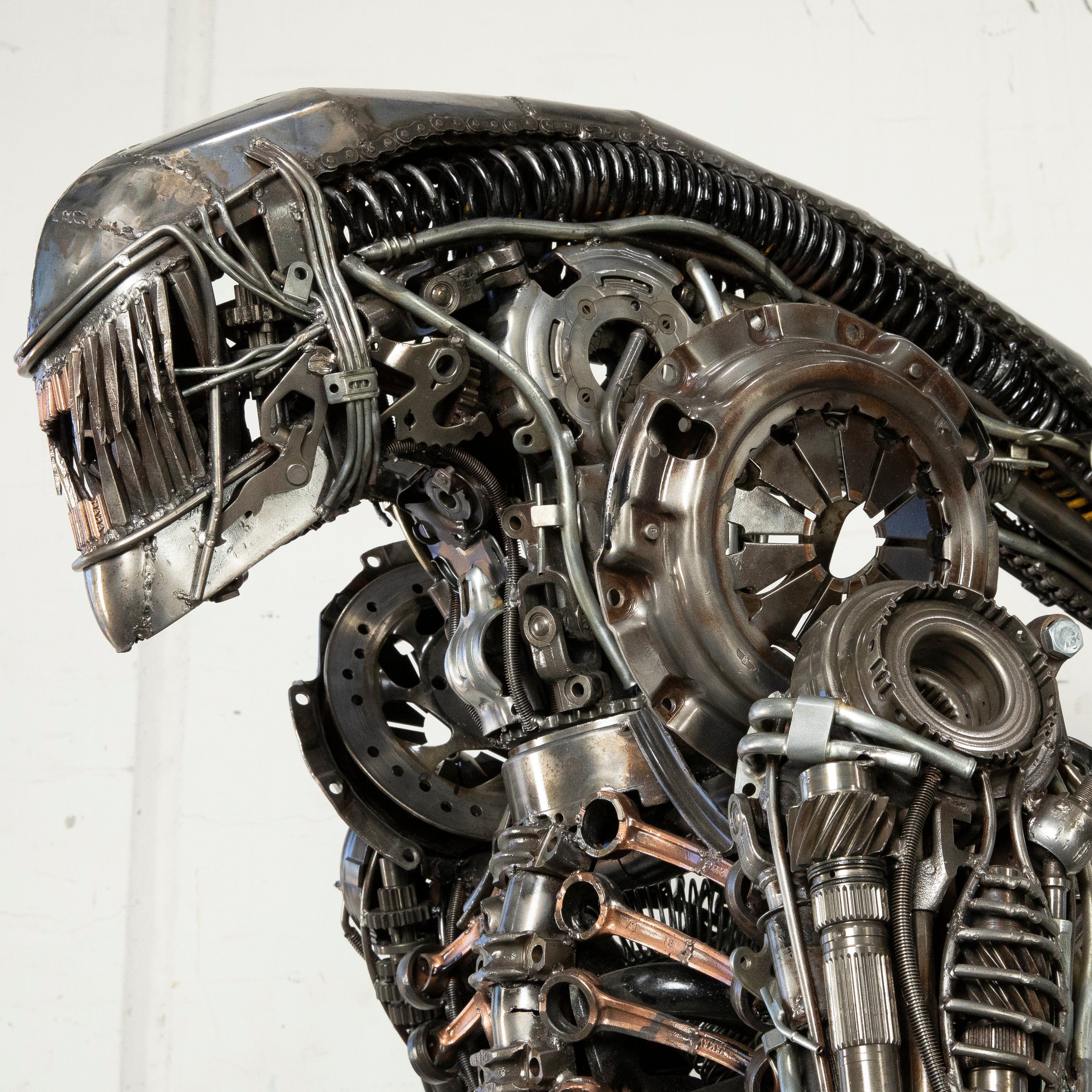 Kalifano Recycled Metal Art 91" Alien Inspired Recycled Metal Art Sculpture RMS-A230-S08