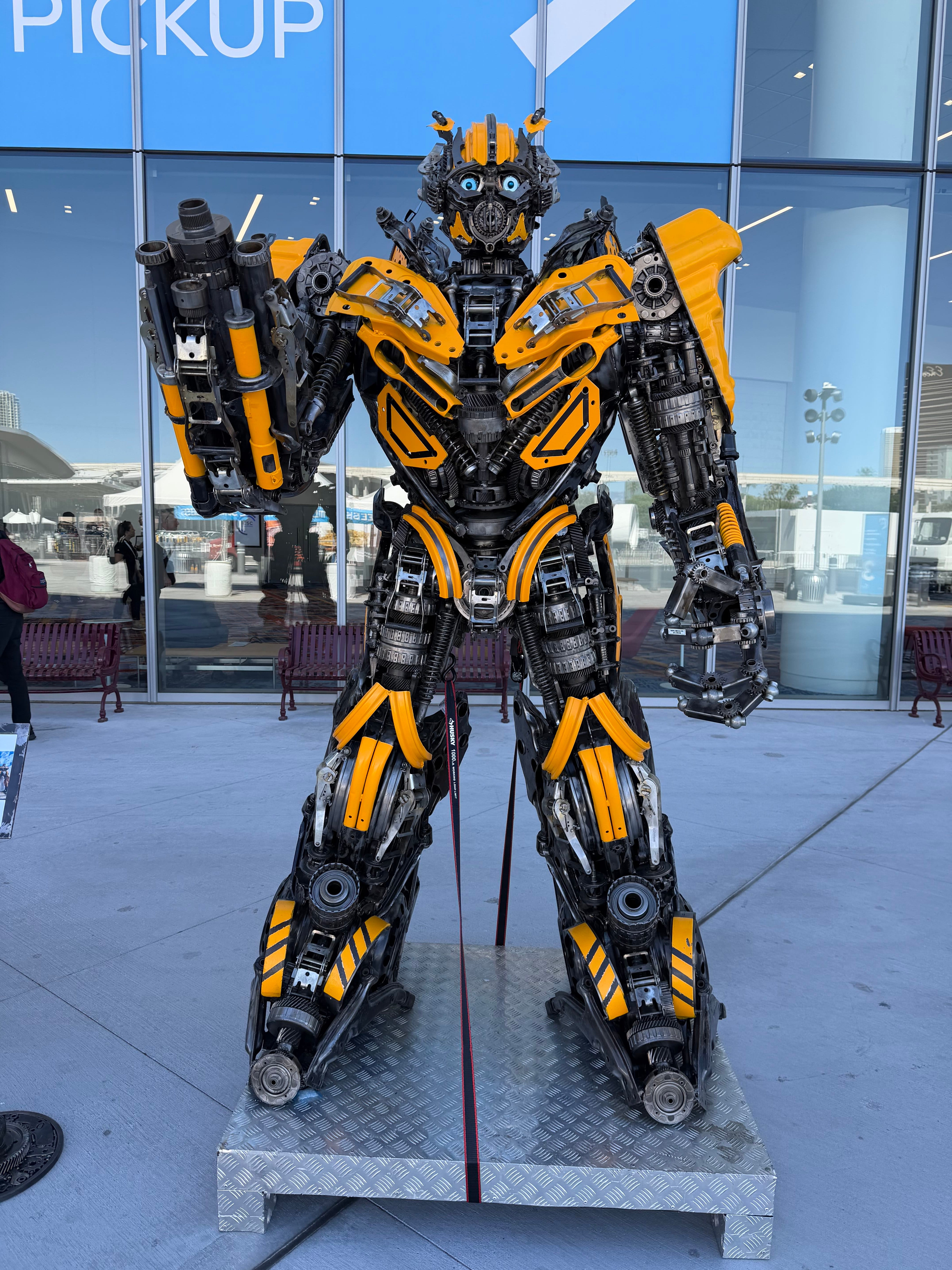 91" Bumblebee Inspired Recycled Metal Art Sculpture
