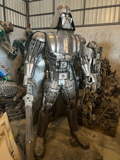 Kalifano Recycled Metal Art 91" Darth Vader Inspired Recycled Metal Art Sculpture RMS-DV230-S05