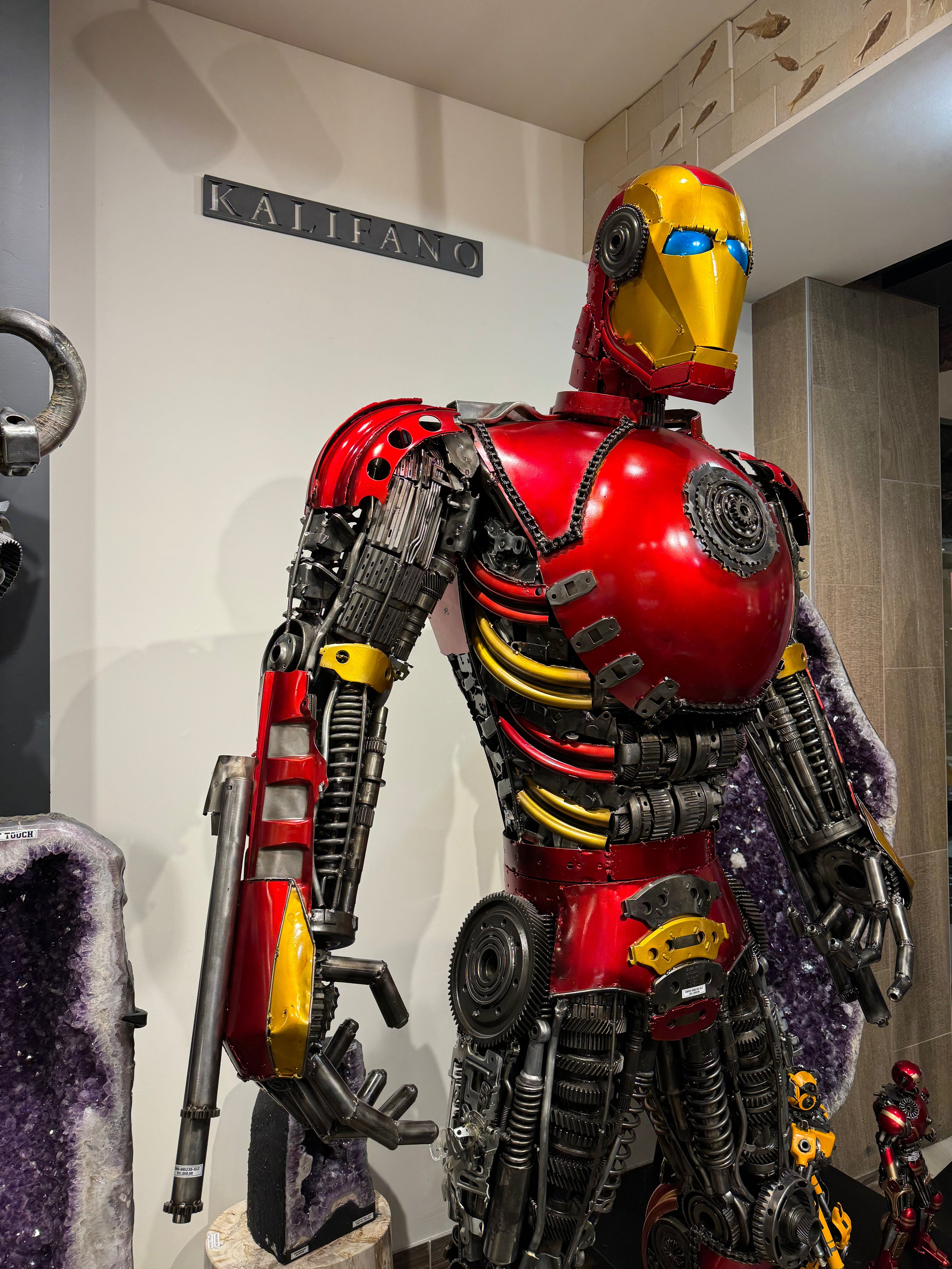 Kalifano Recycled Metal Art 91" Iron Man Inspired Recycled Metal Art Sculpture RMS-IMR230-S12