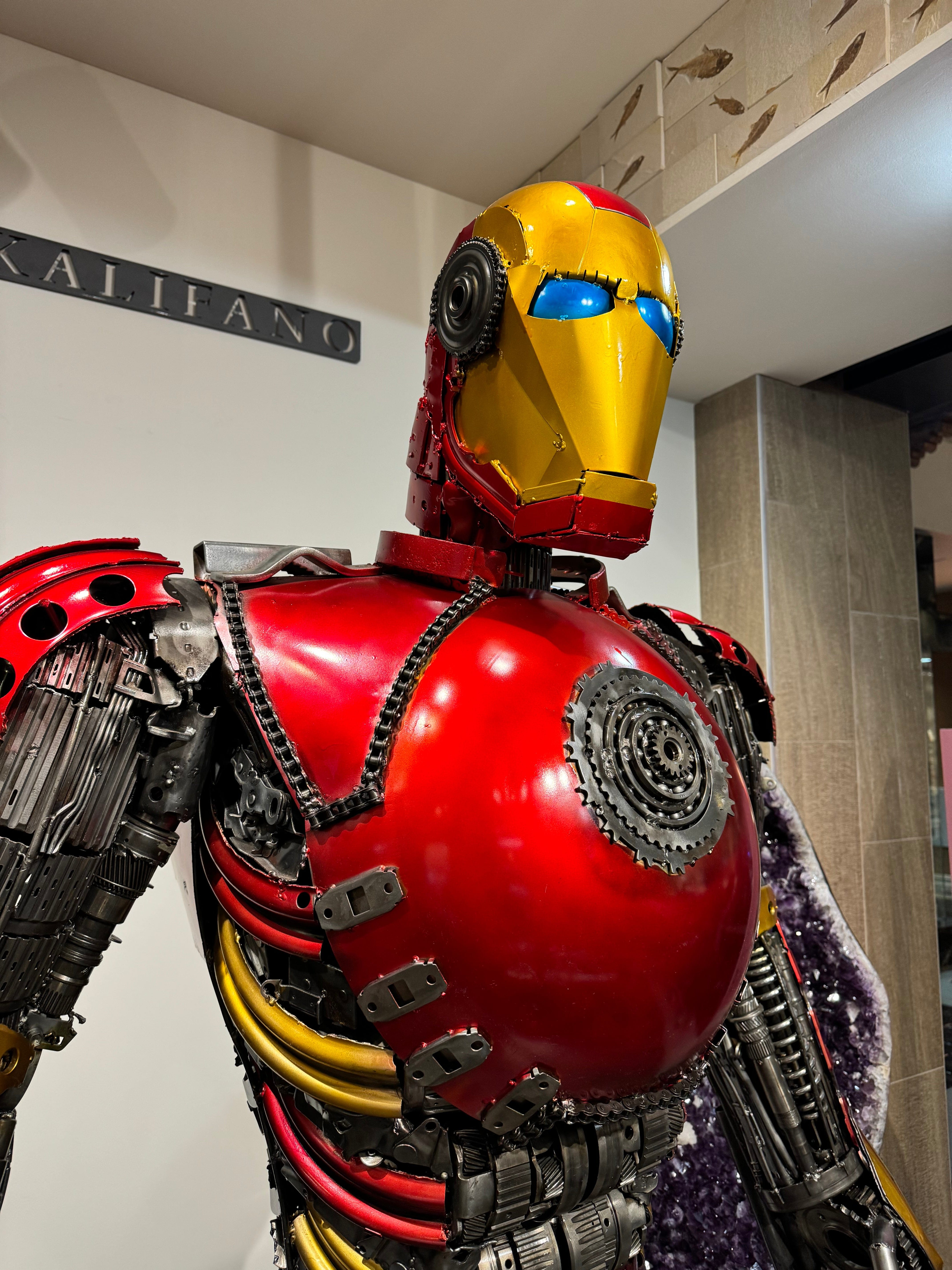 Kalifano Recycled Metal Art 91" Iron Man Inspired Recycled Metal Art Sculpture RMS-IMR230-S12