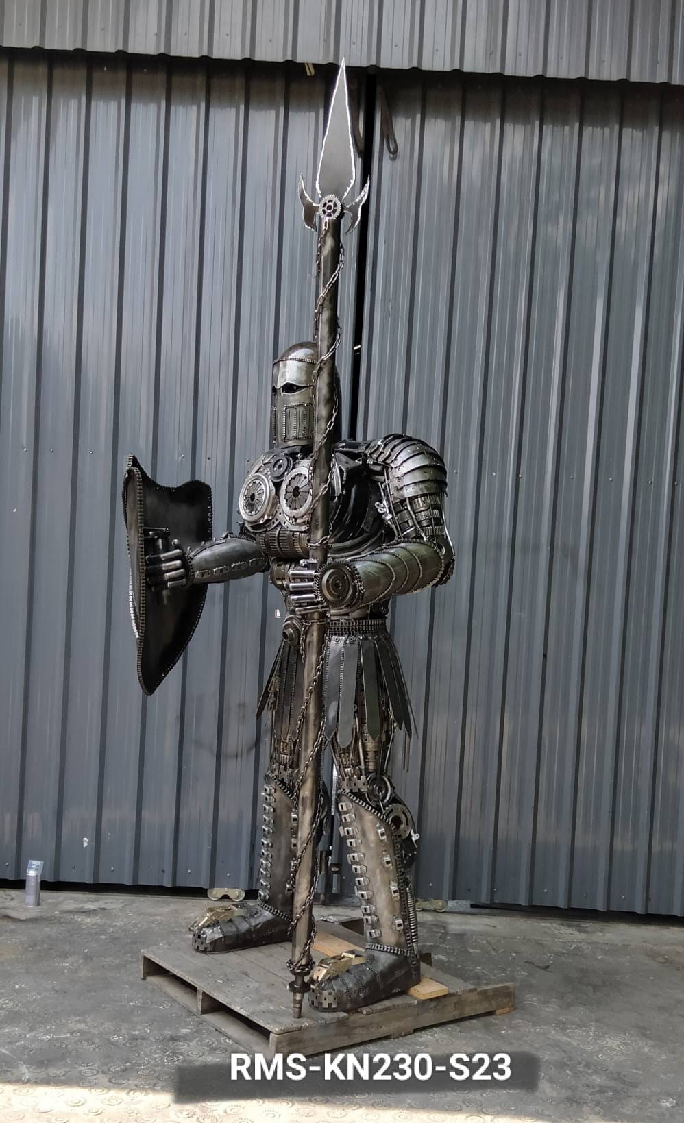 Kalifano Recycled Metal Art 91" Knight Inspired Recycled Metal Art Sculpture RMS-KN230-S23