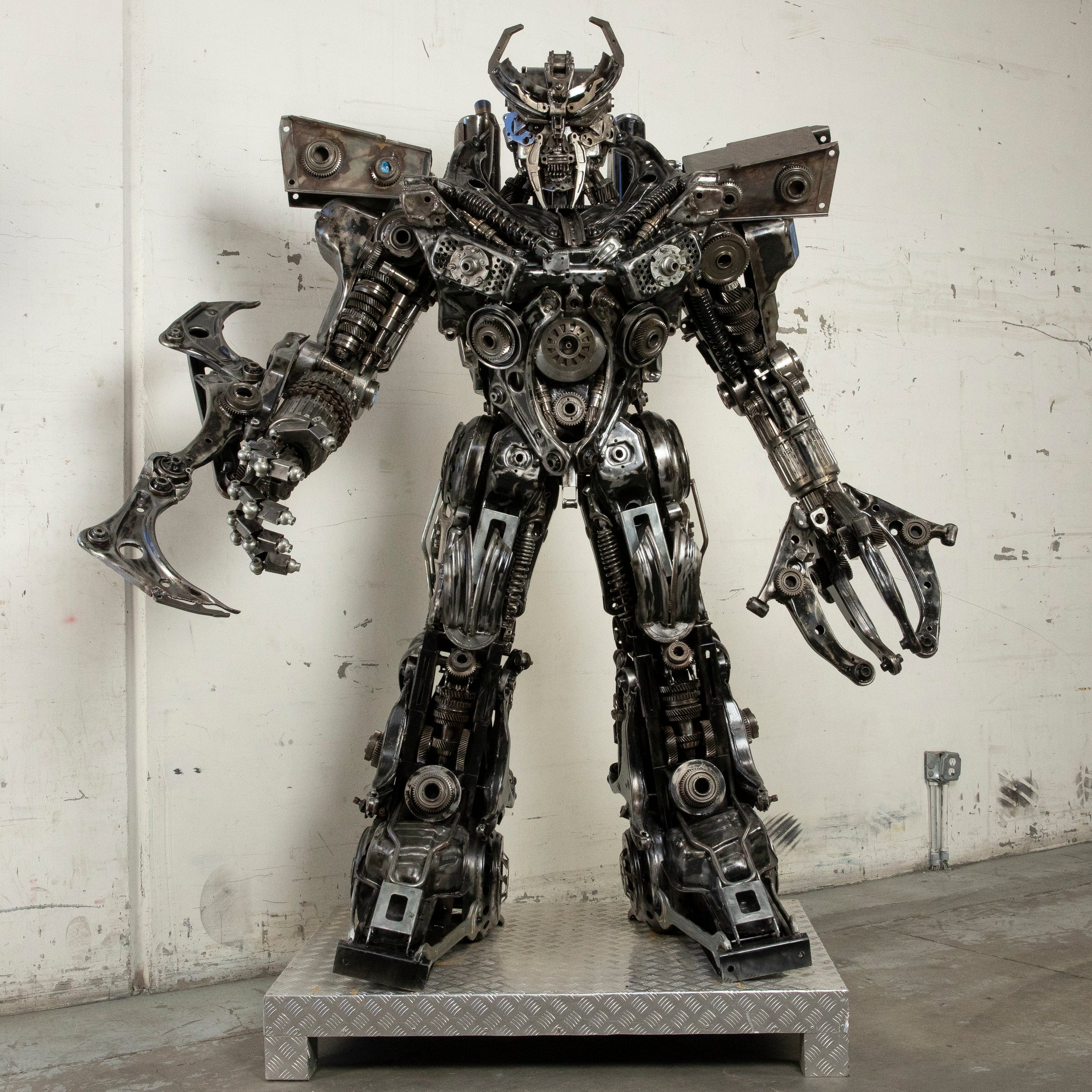 Kalifano Recycled Metal Art 91" Megatron Inspired Recycled Metal Art Sculpture RMS-MEG230-S05