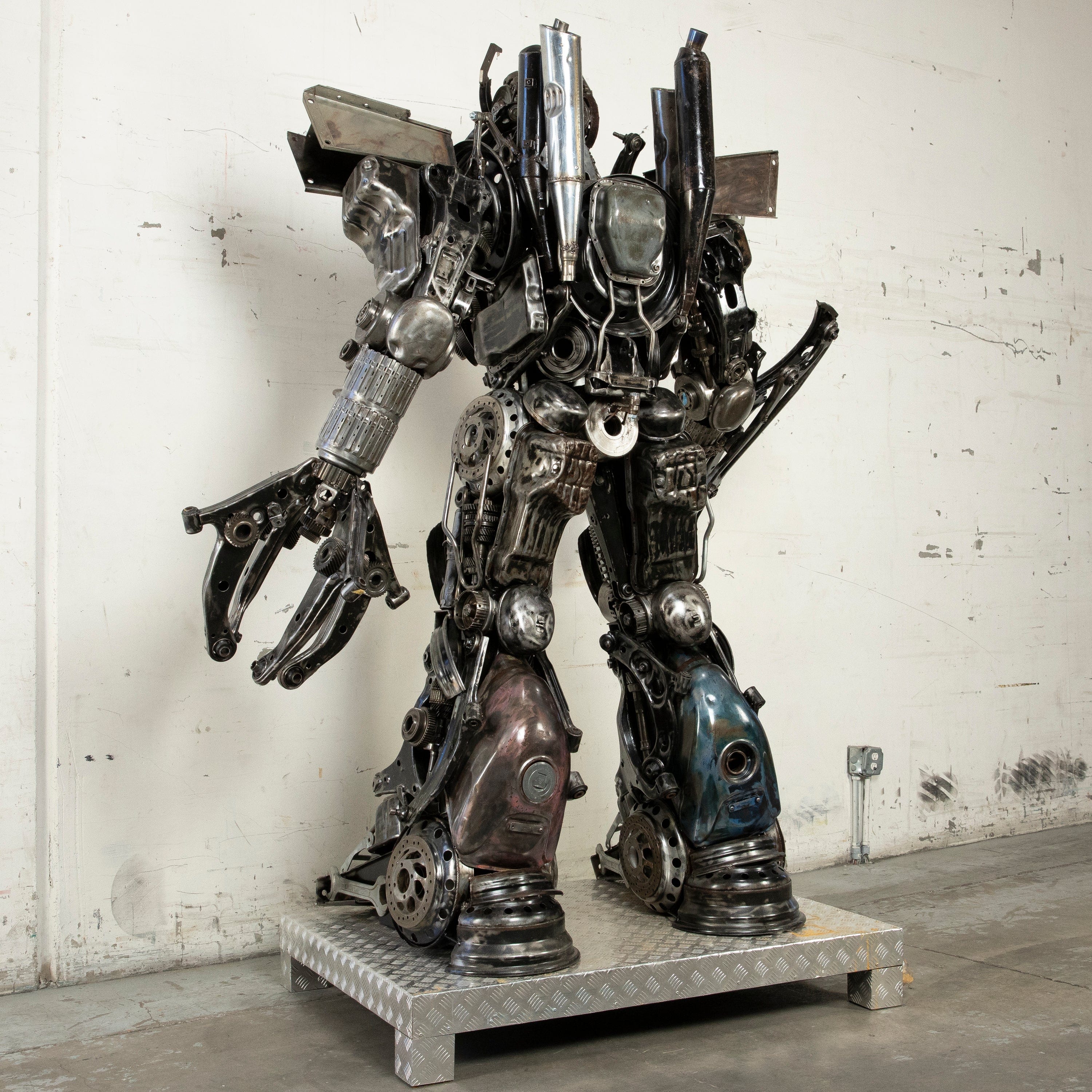 Kalifano Recycled Metal Art 91" Megatron Inspired Recycled Metal Art Sculpture RMS-MEG230-S05