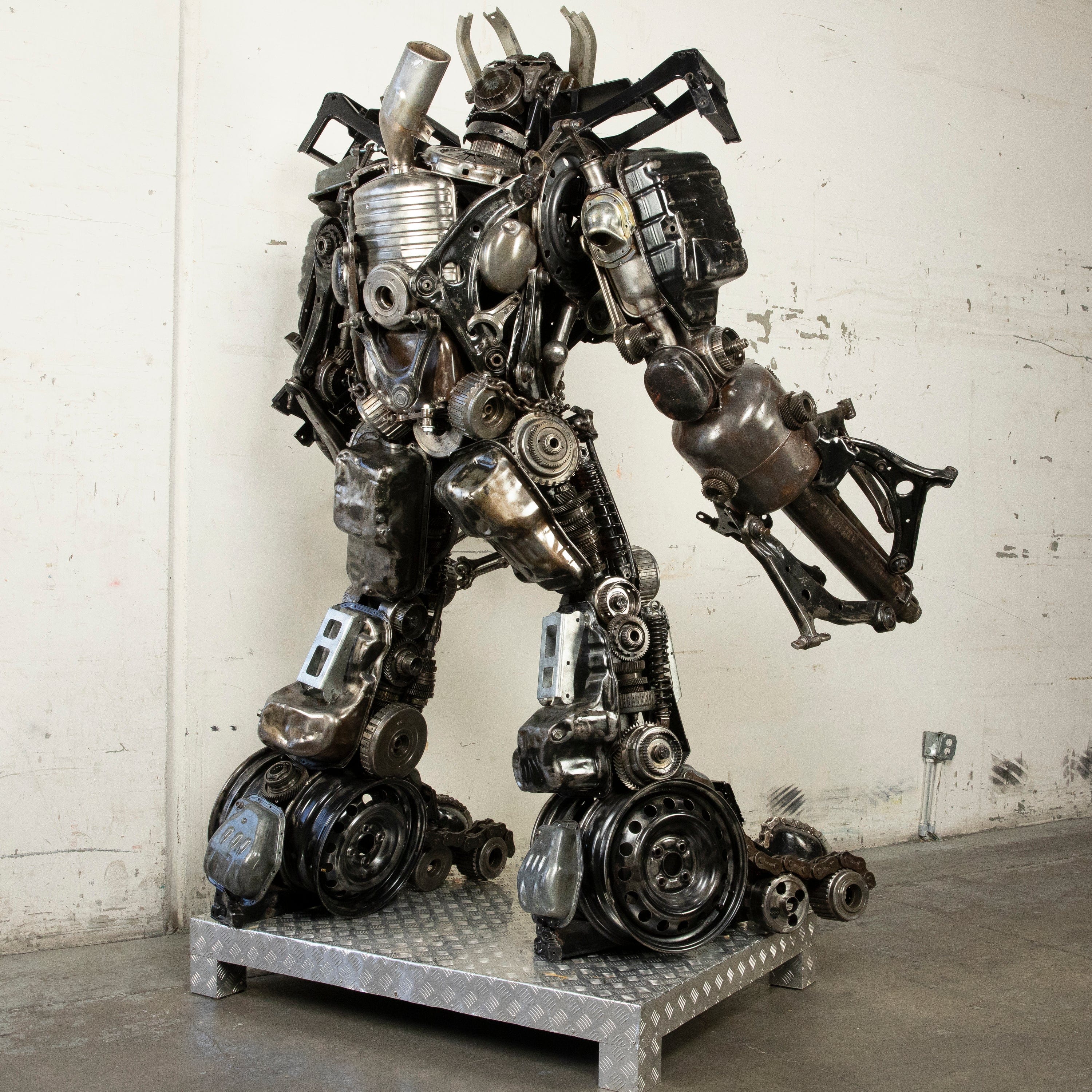 Kalifano Recycled Metal Art 91" Megatron Inspired Recycled Metal Art Sculpture RMS-MEG230-S06