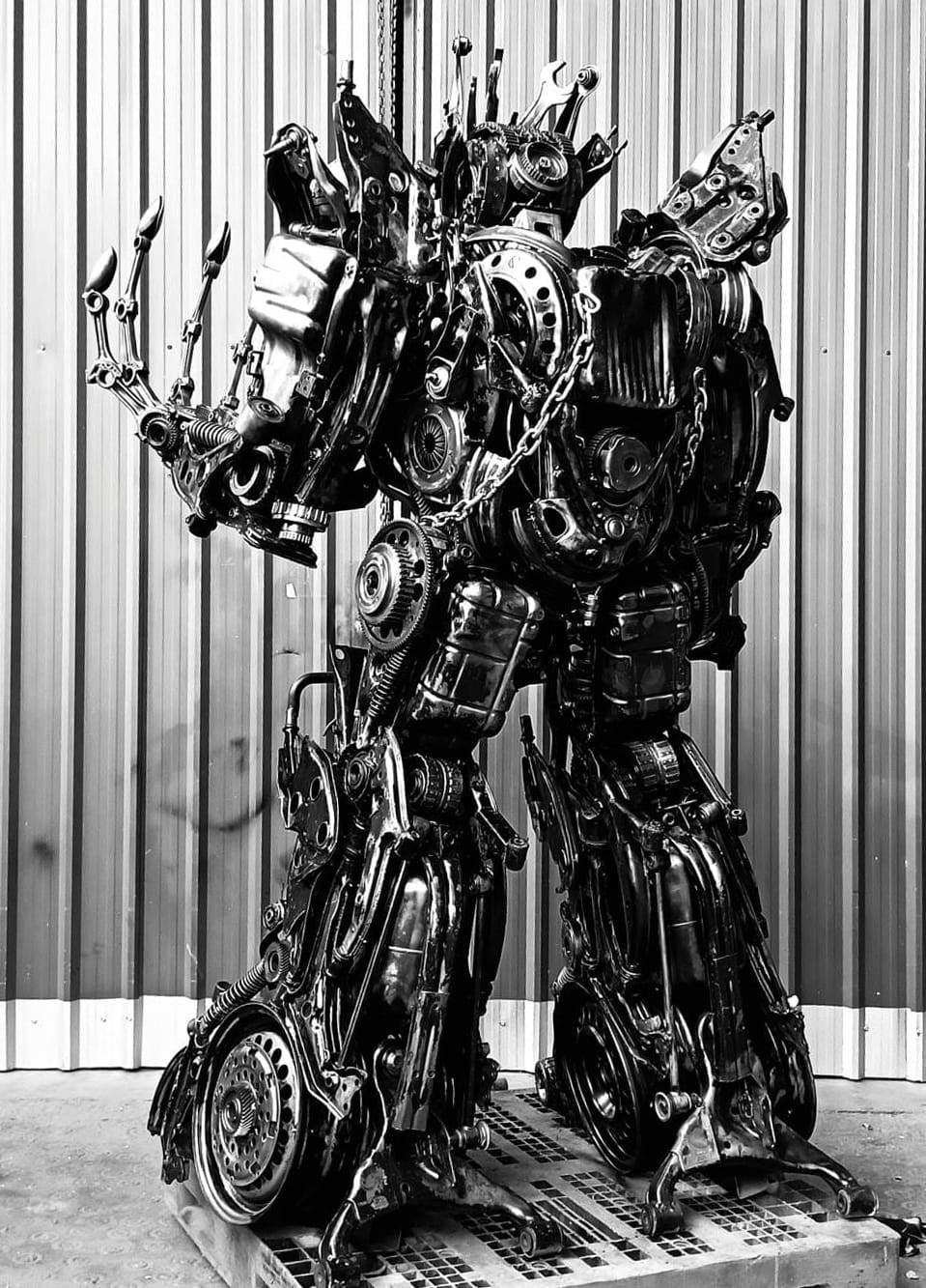 Kalifano Recycled Metal Art 91" Megatron Inspired Recycled Metal Art Sculpture RMS-MEG230-S12