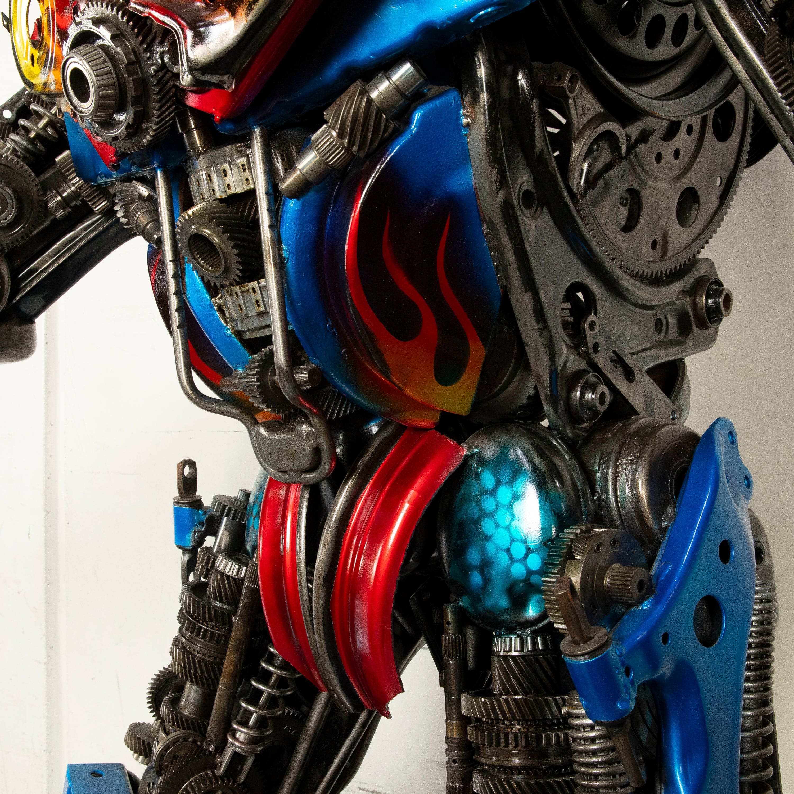 Kalifano Recycled Metal Art 91" Optimus Prime Inspired Recycled Metal Art Sculpture RMS-OP230-S25