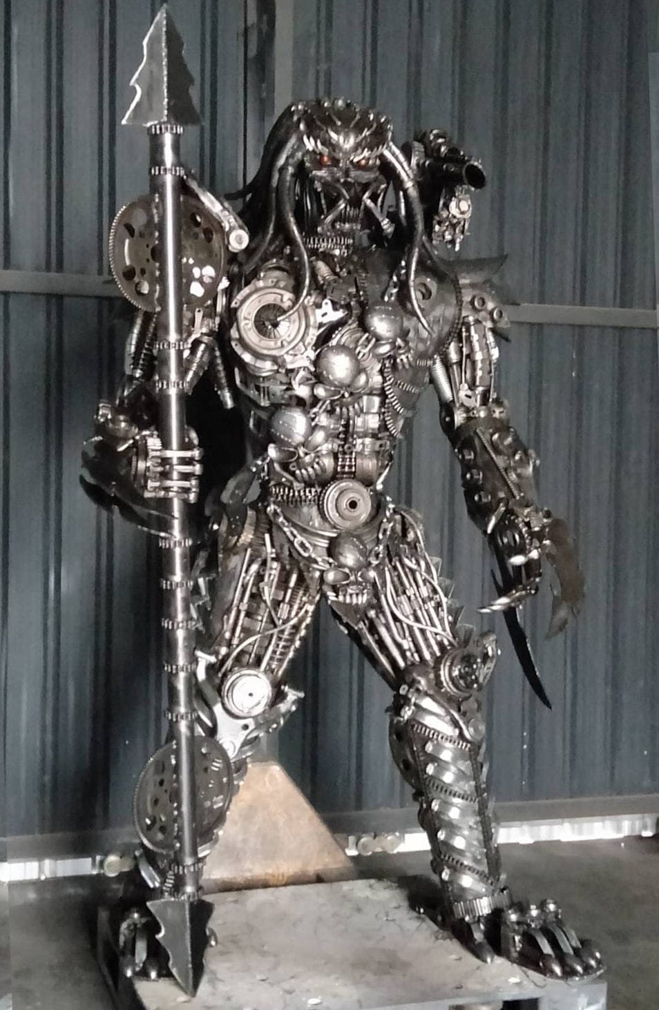 Kalifano Recycled Metal Art 91" Predator Inspired Recycled Metal Art Sculpture RMS-PRED230-S28