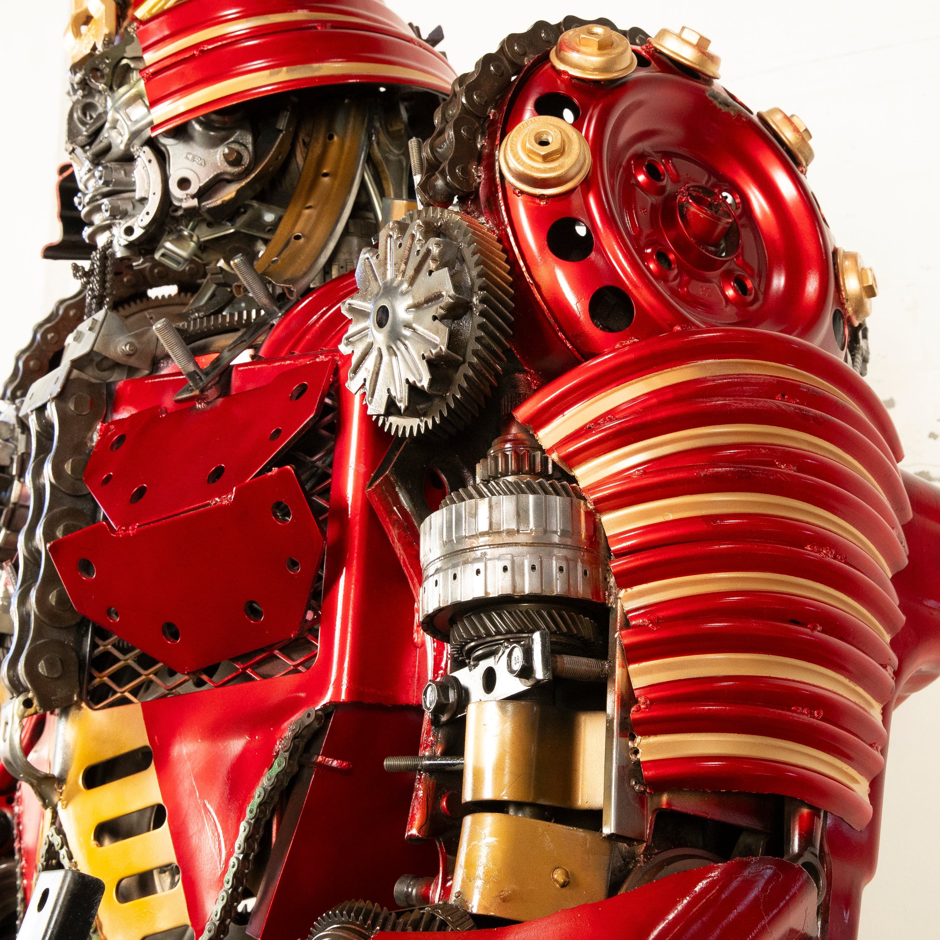 Kalifano Recycled Metal Art 91" Samurai Recycled Metal Art Sculpture RMS-SAM230-S02
